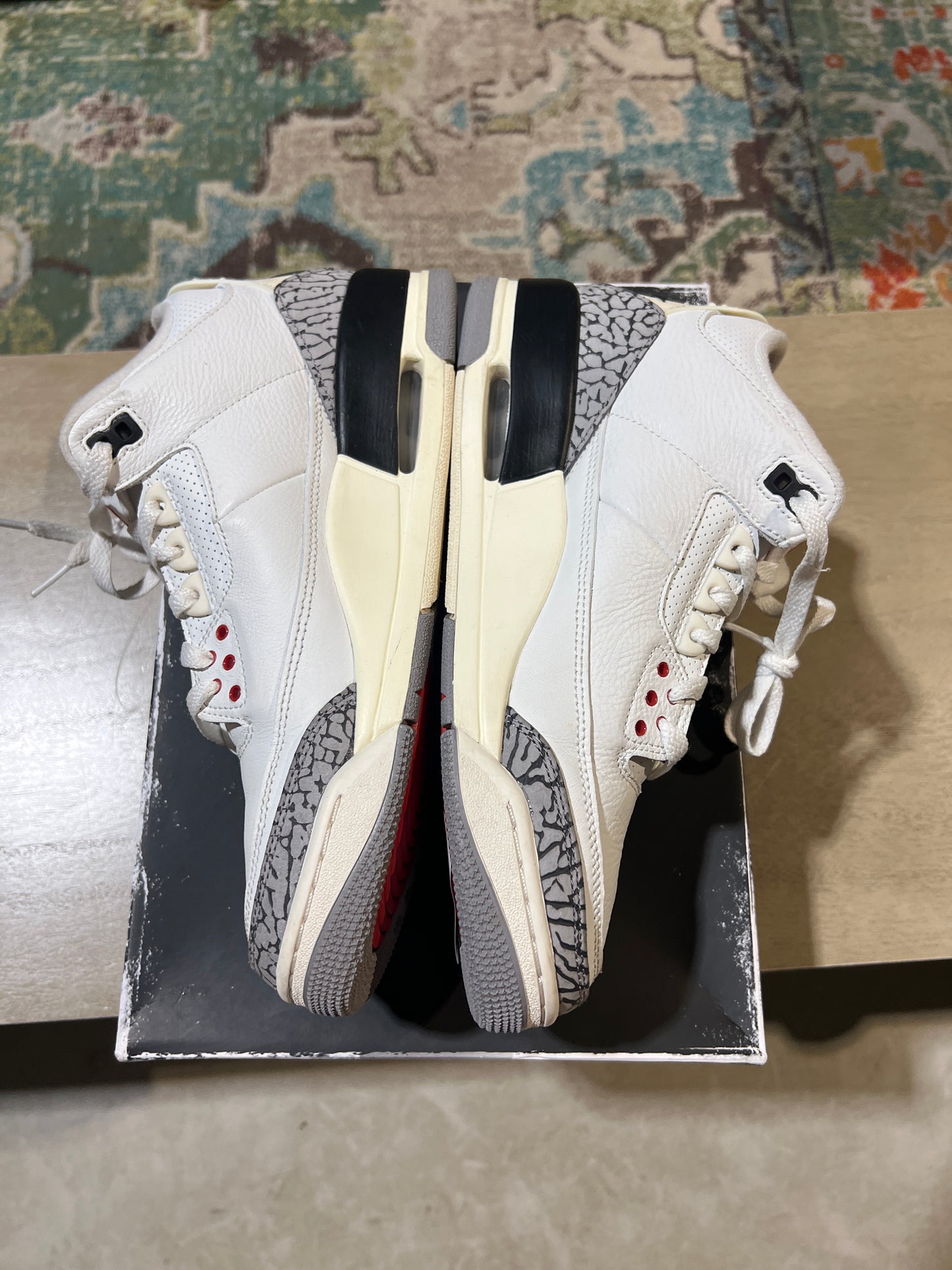 Jordan 3 White Cement Used Sz 9