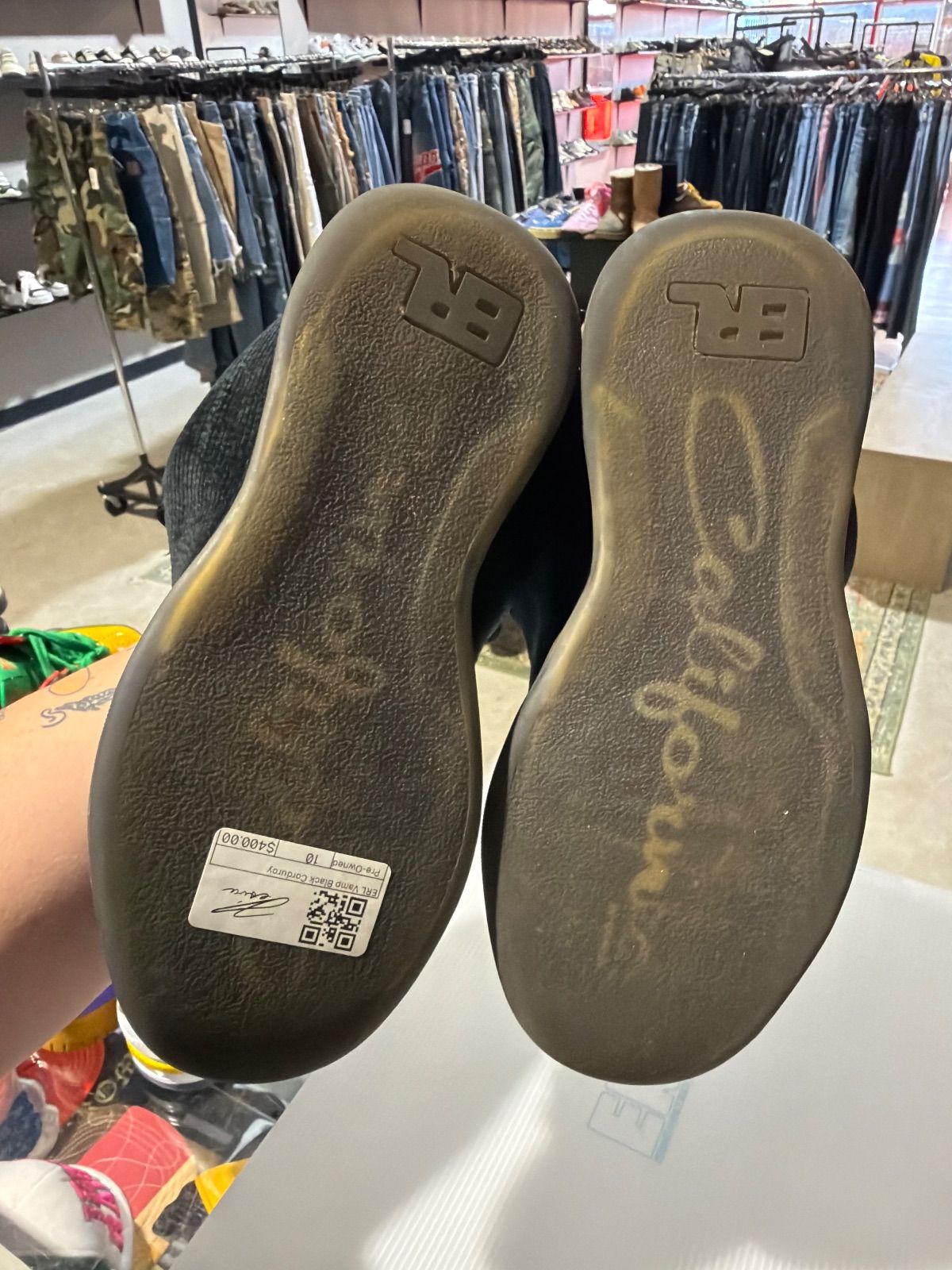 ERL Vamp Black Corduroy - Pre-Owned