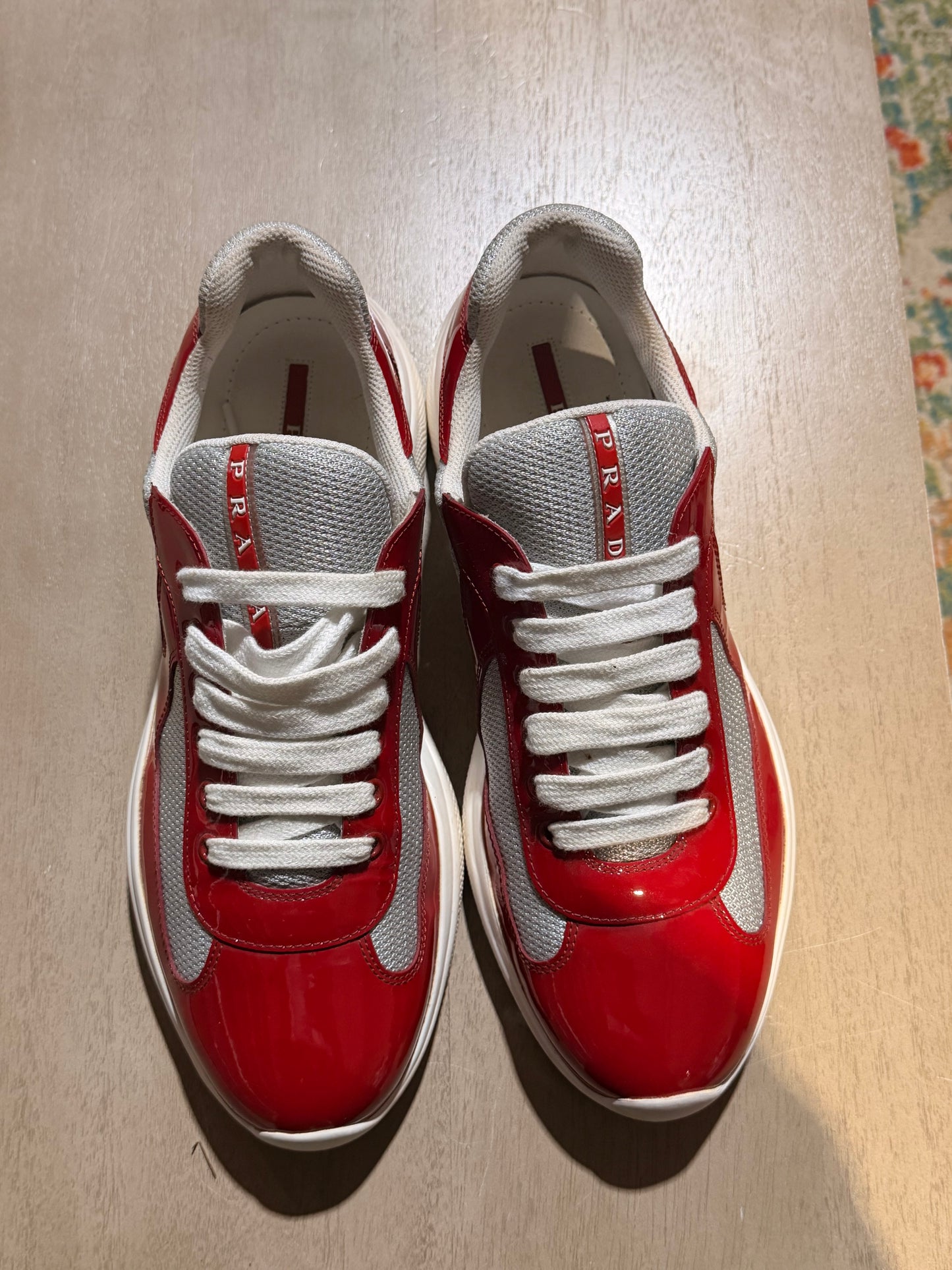 Prada Cup Red/White Used sz 9 NB
