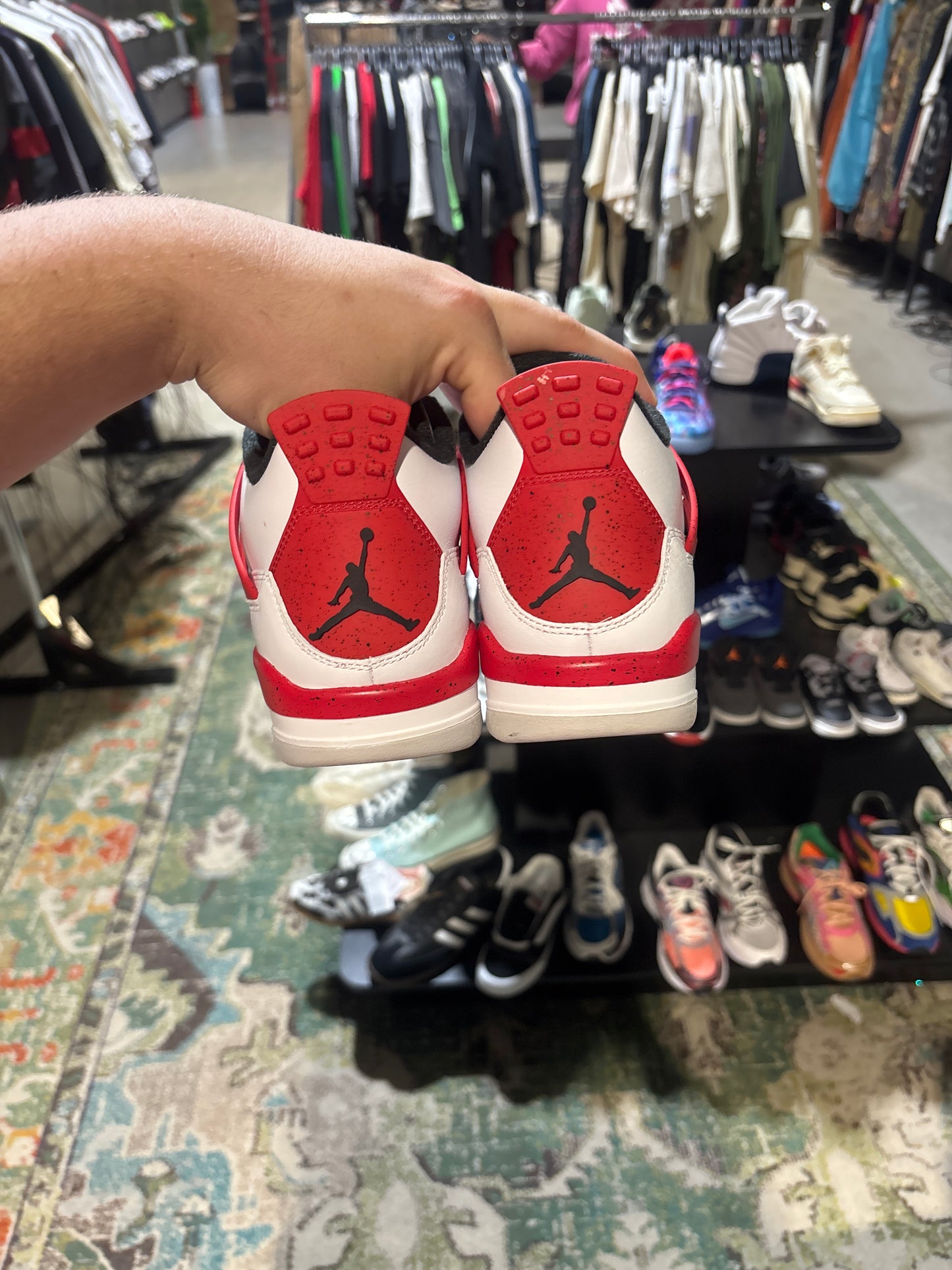 Jordan 4 red cement gs used sz 6.5Y 2