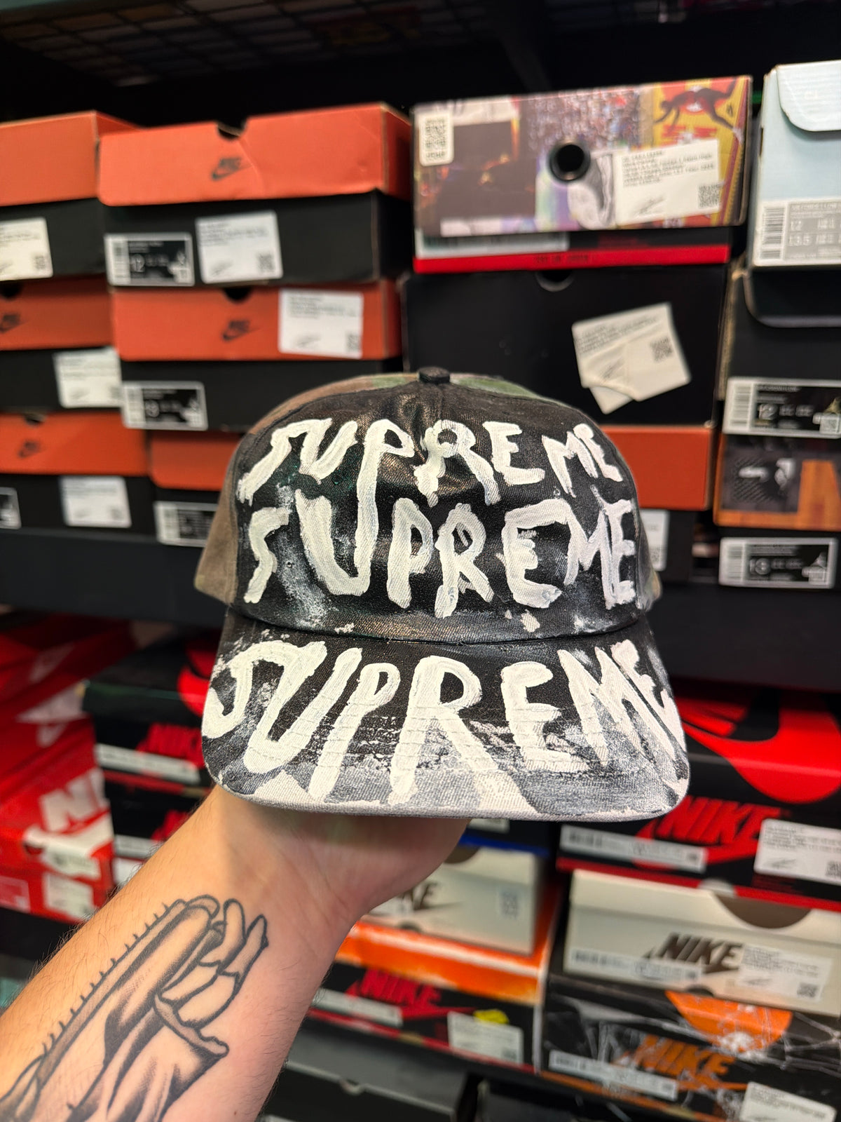 Supreme Painted 5-Panel Hat Camo
