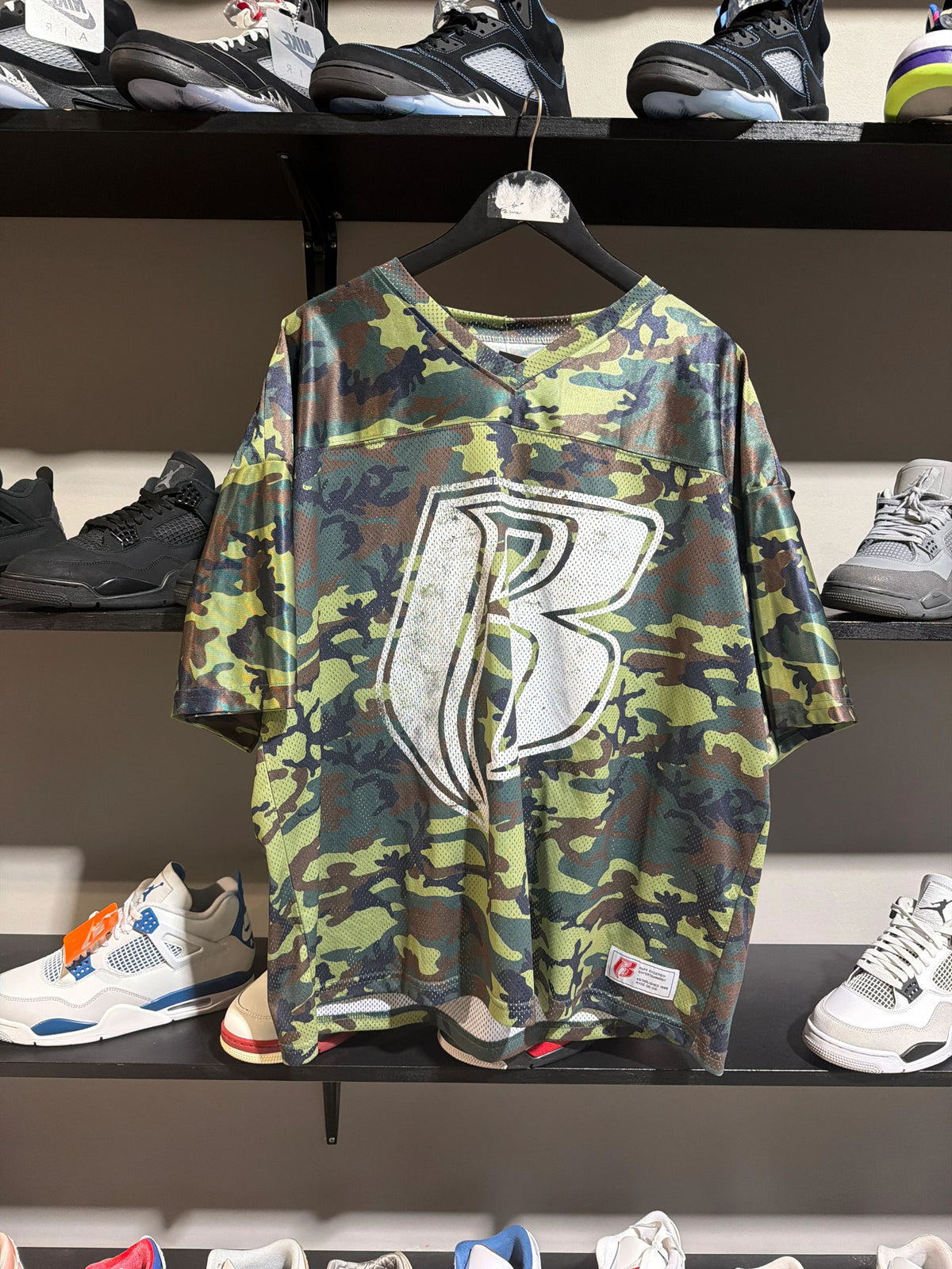 Vintage Ruff Ryders Camo Jersey Sz L - Pre-Owned