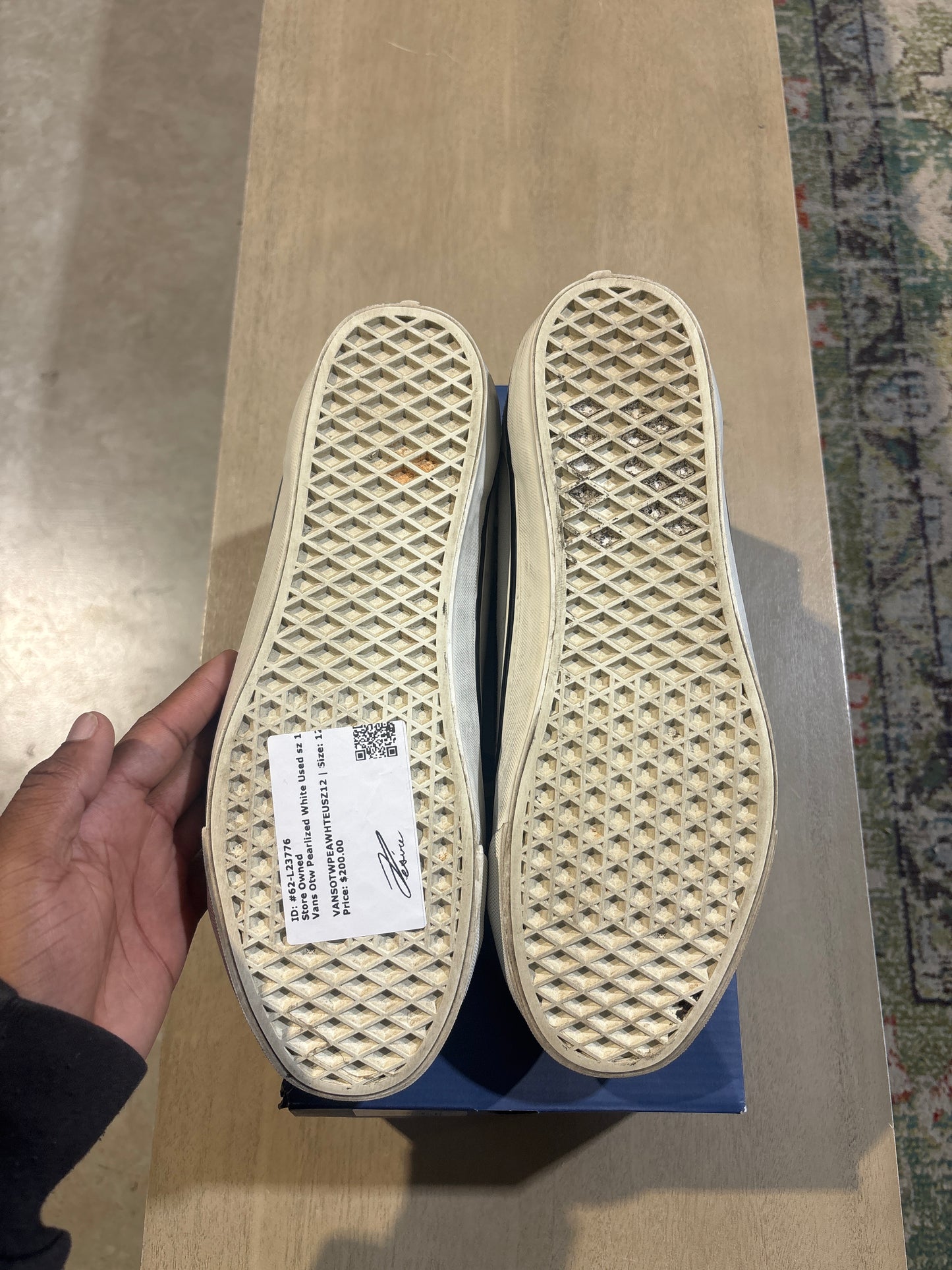 Vans Otw Pearlized White Used sz 12