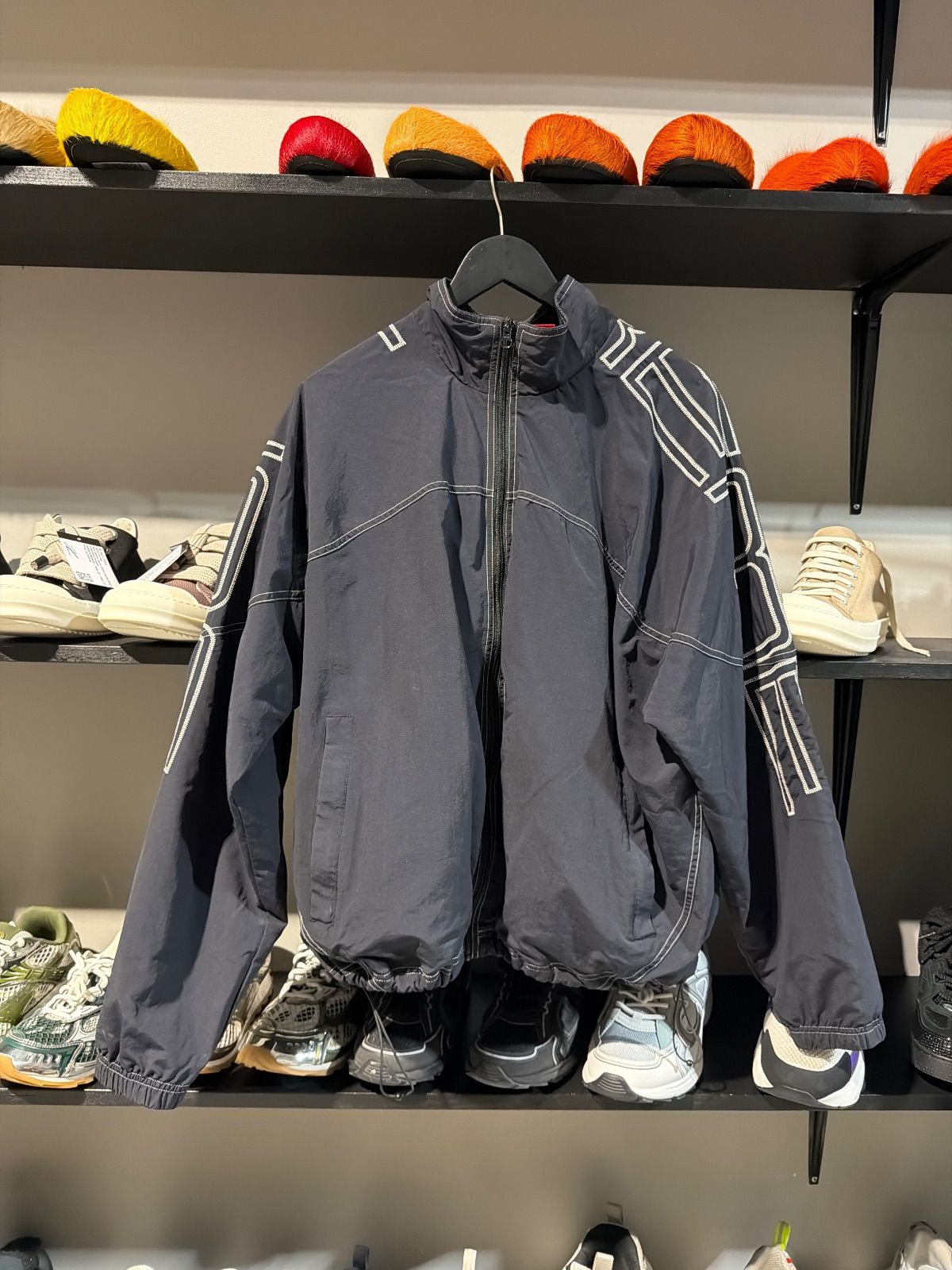 Supreme Spellout Embroidered Track Jacket (SS25) Black
