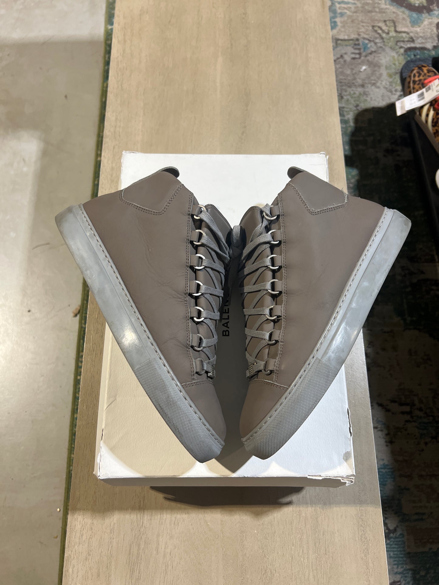 BALENCIAGA ARENAS GREY ON GREY NUBUCK