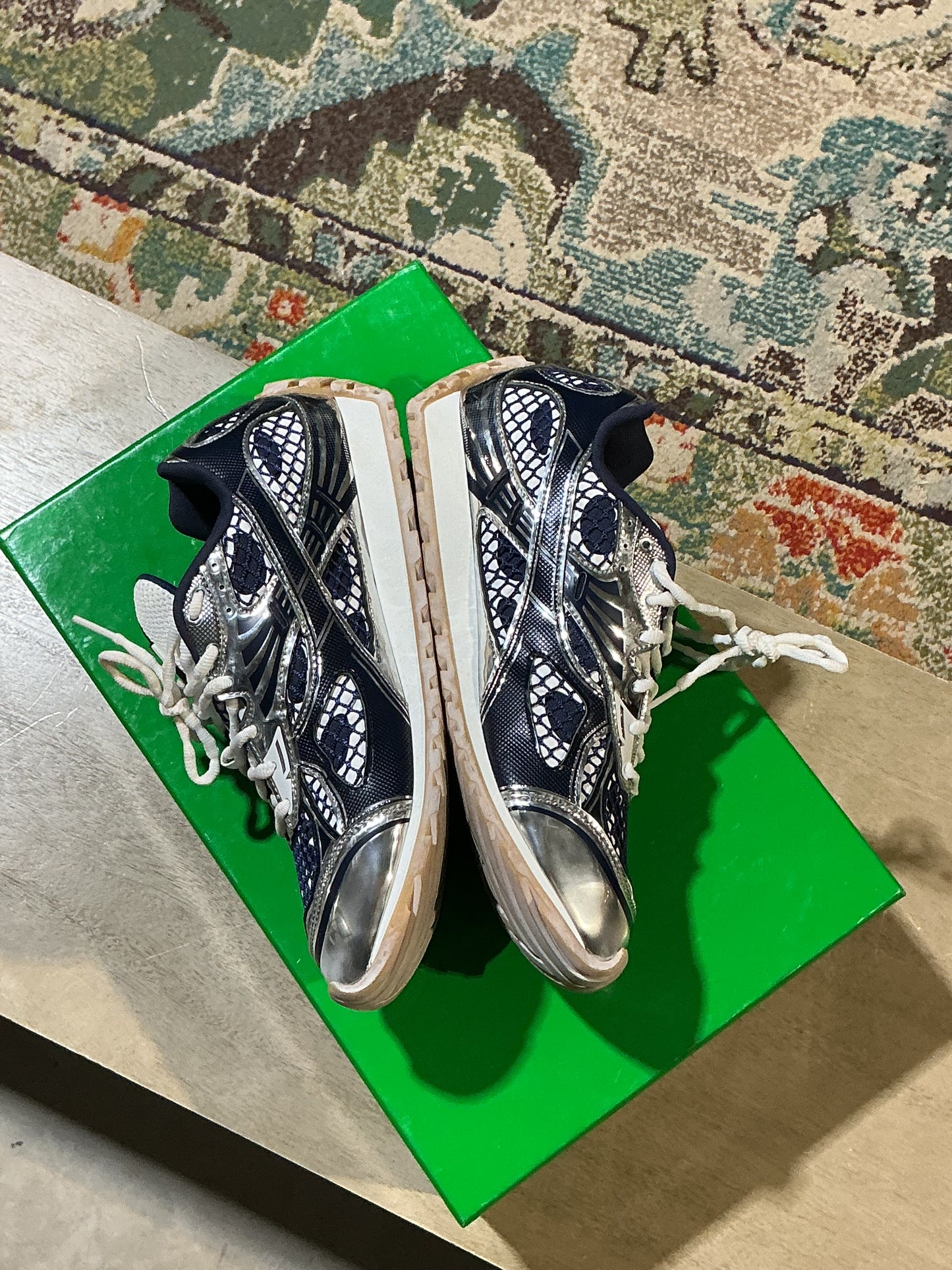 Bottega Orbit Navy/Silver Used Sz 9