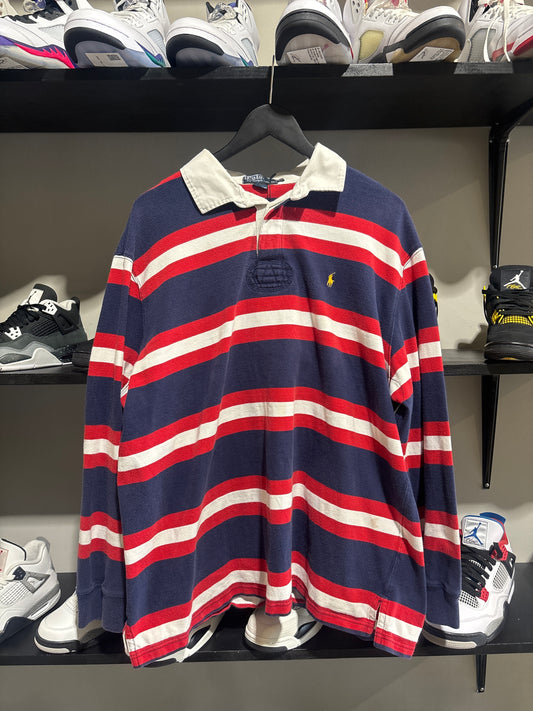 Vintage Polo Rugby Blue/Red/White Sz XL