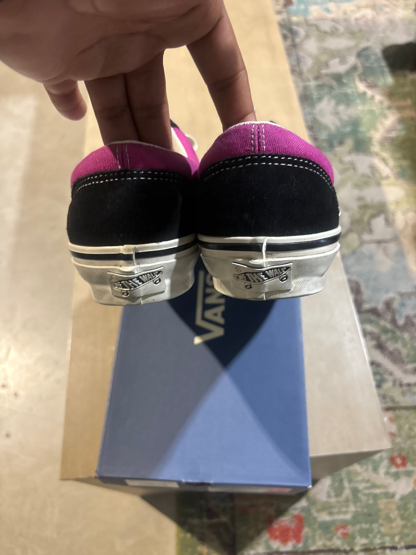 Vans Pearlized Pink/Black Used Sz 10
