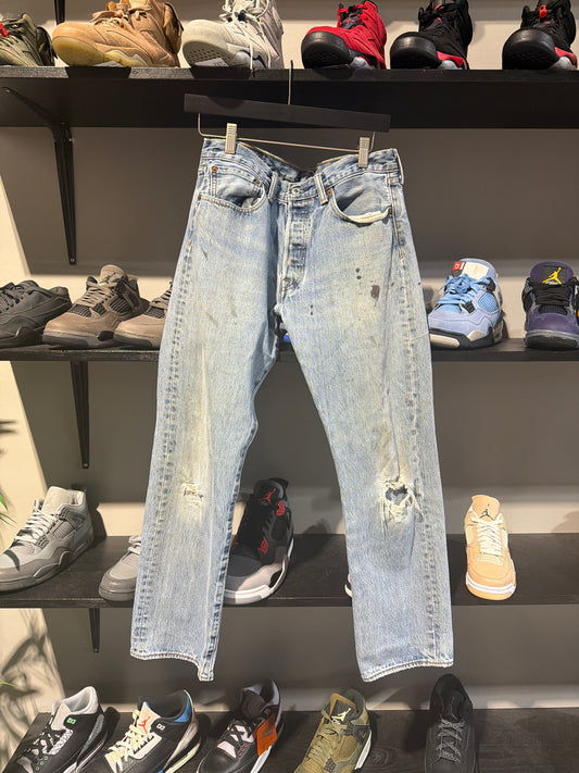 Vintage Levi 501 Distressed Denim Sz 32