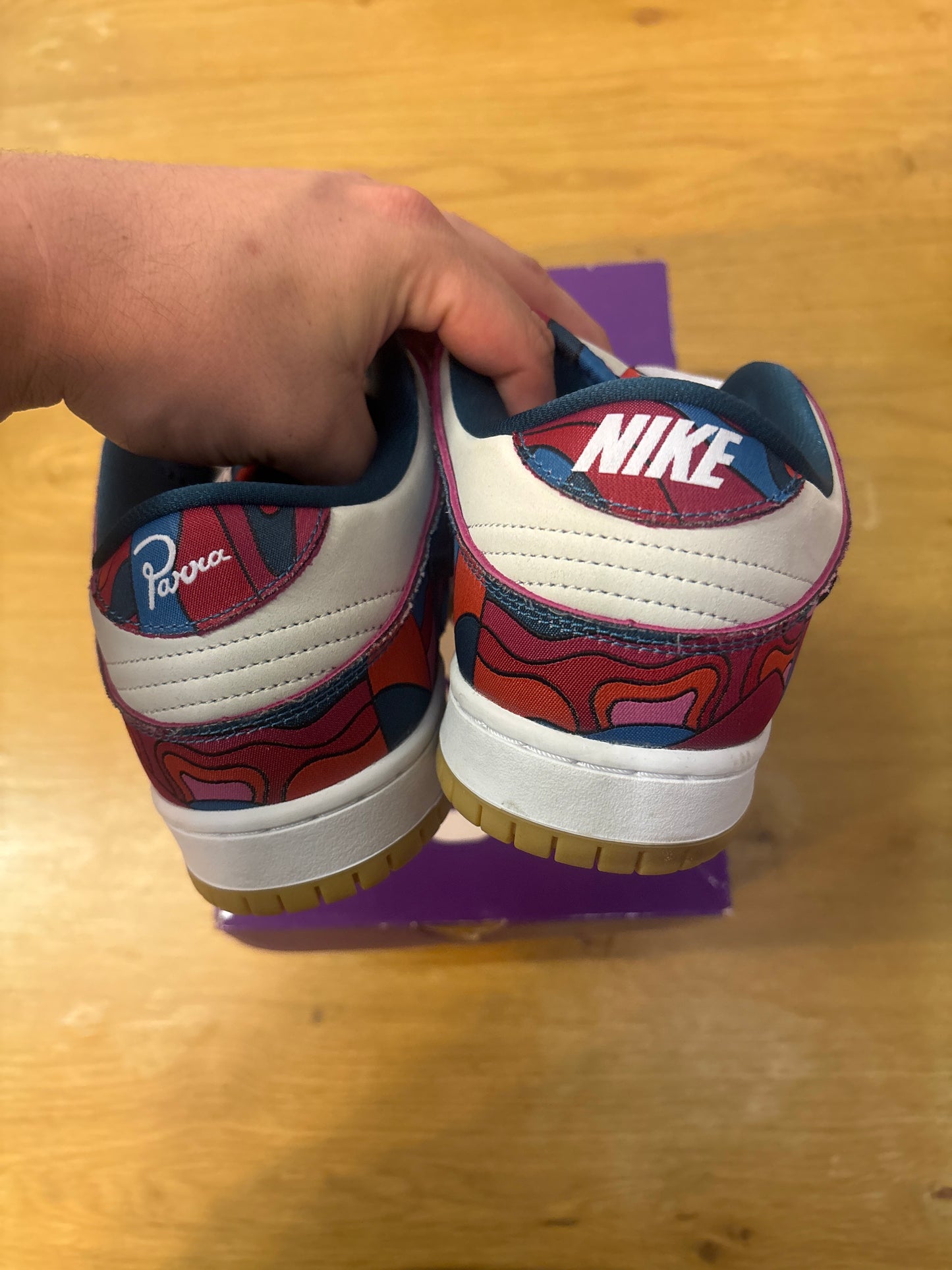 PARRA X DUNK SB ABSTRACT ART Used Sz 10.5