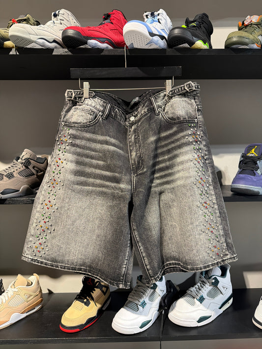 Hmdd Gemstone Black Jorts
