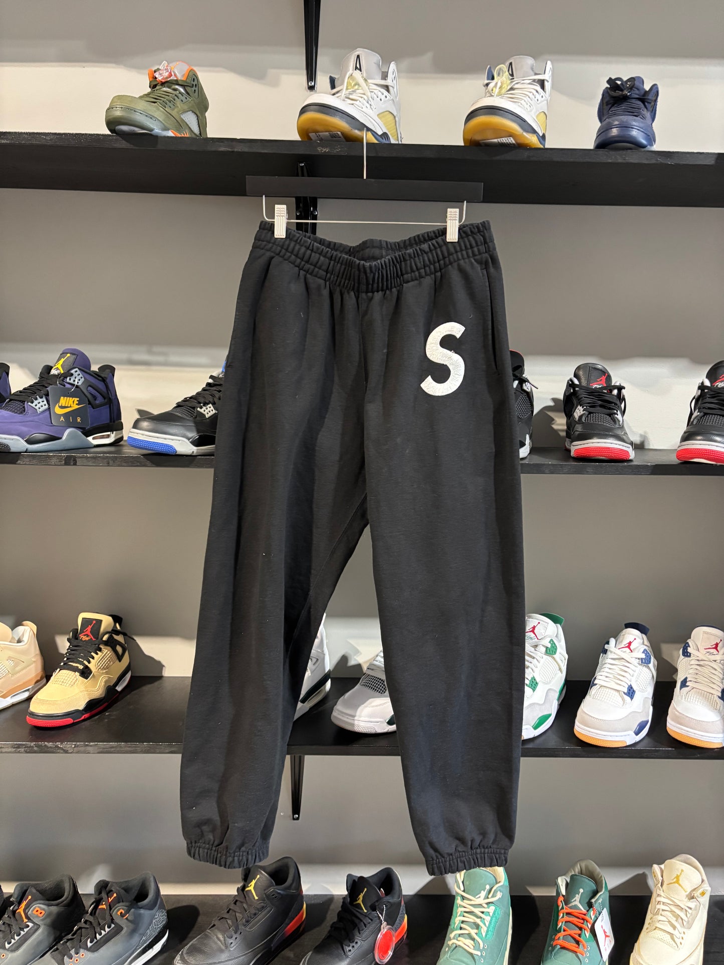 Supreme Black/White Big S Sweatpants