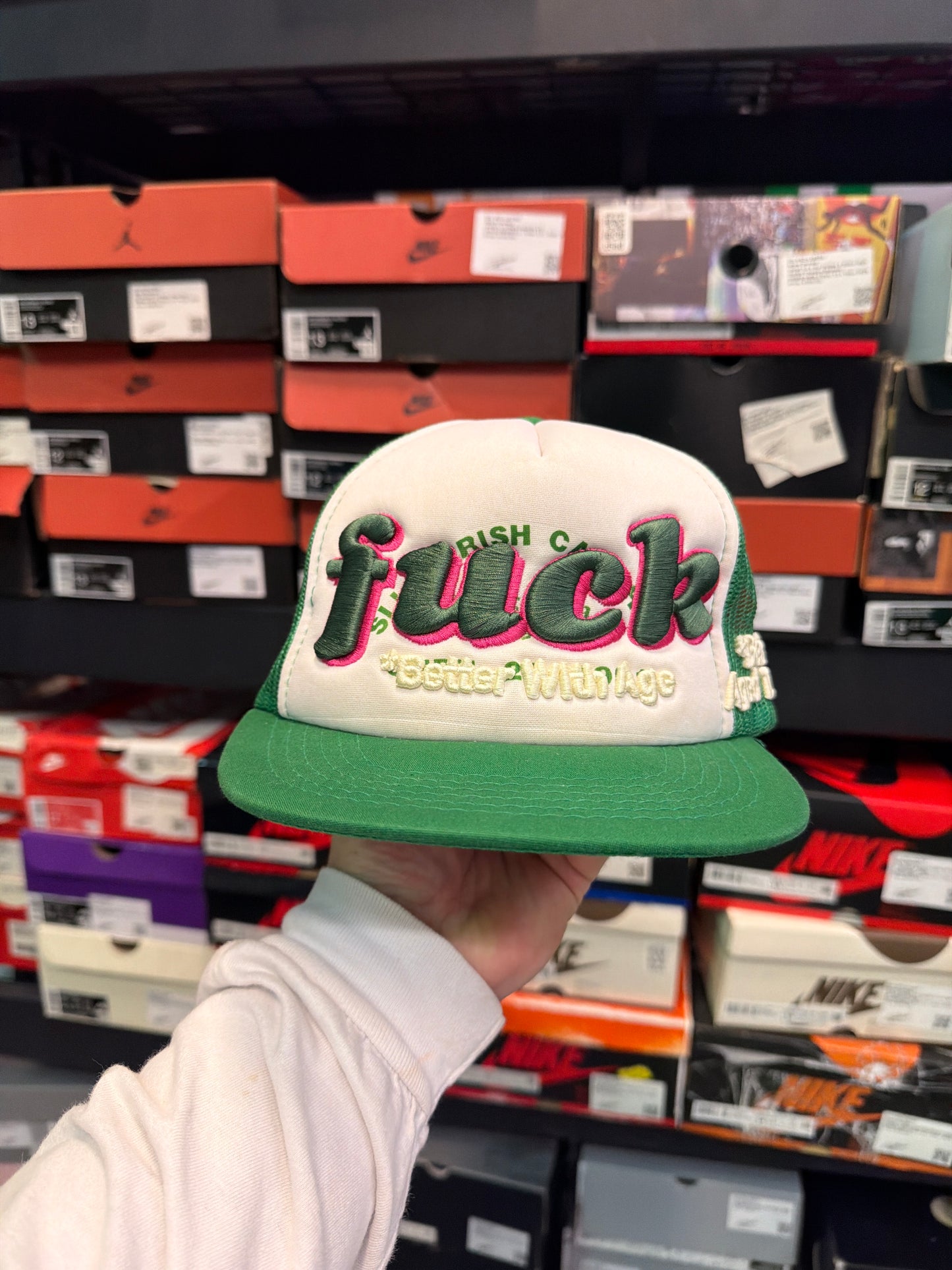 Better With Age F*ck Hat Green/White