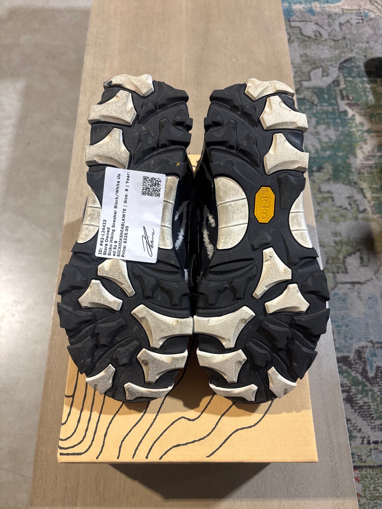Sicko Hiking Sneaker Black/White Used Sz 8