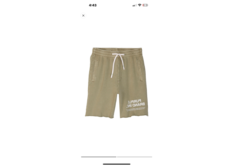 purple track shorts