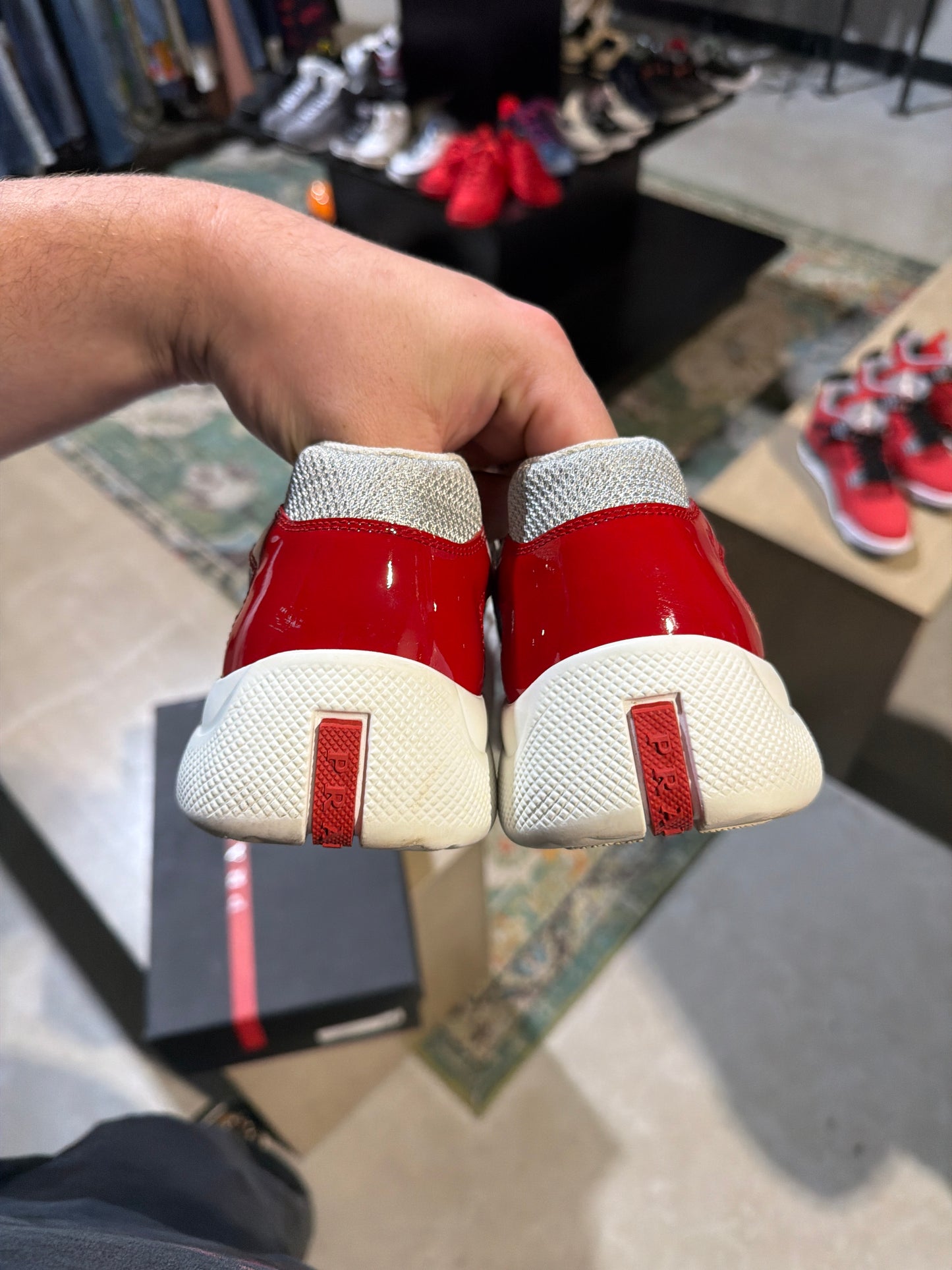 Prada Cup Red/White Sz 6 Used