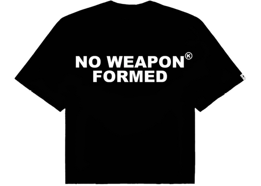 NO WEAPON FORMED TEE black white