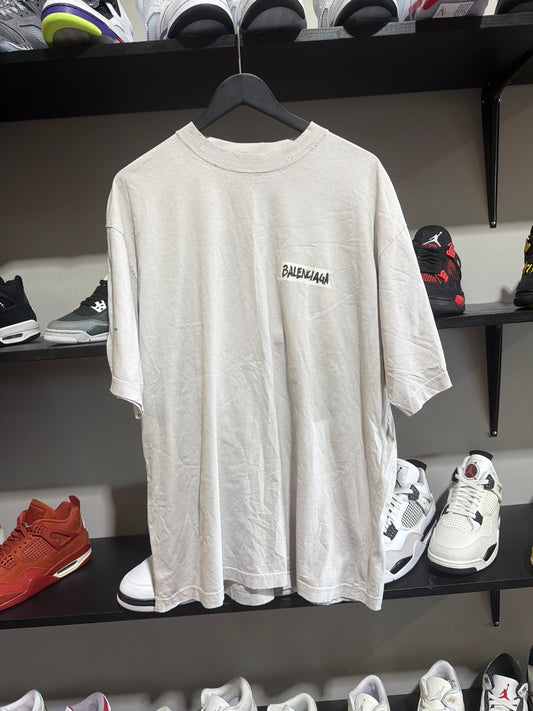 Balenciaga Masking Tape Tee Grey SzM