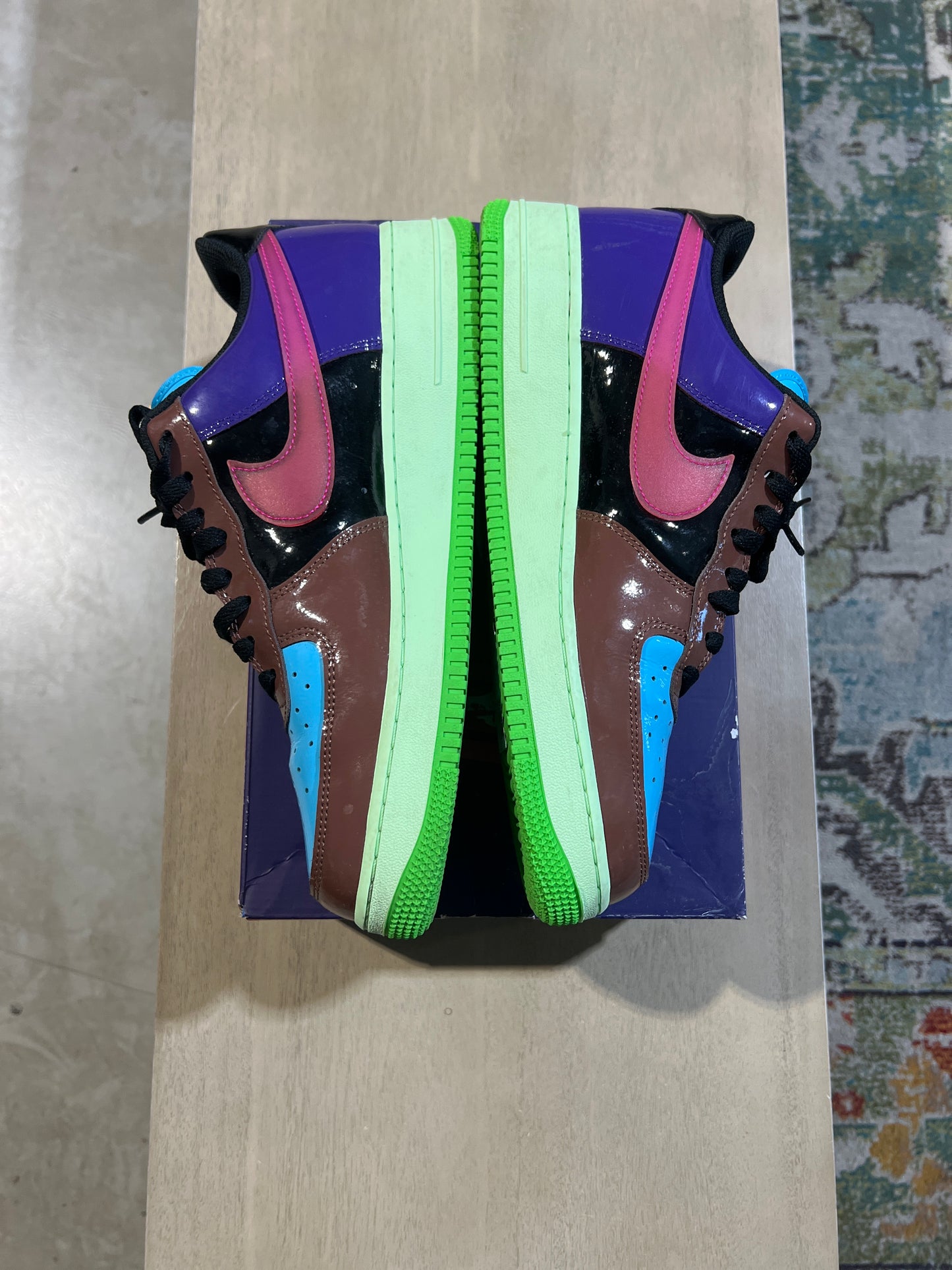 UNDEFEATED X AIR FORCE 1 LOW PINK PRIME Used sz 11 (2)