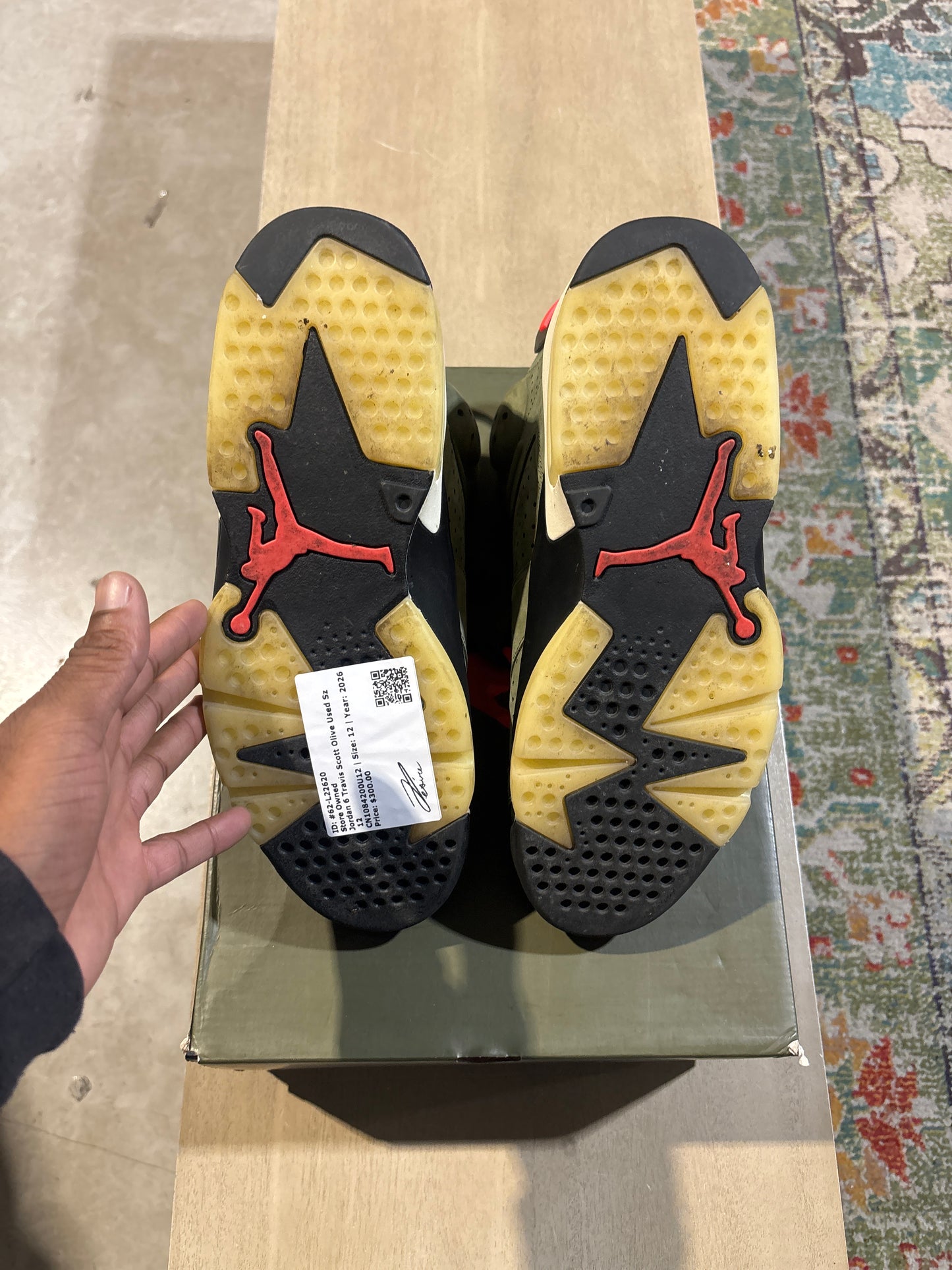 Jordan 6 Travis Scott Olive Used Sz 12