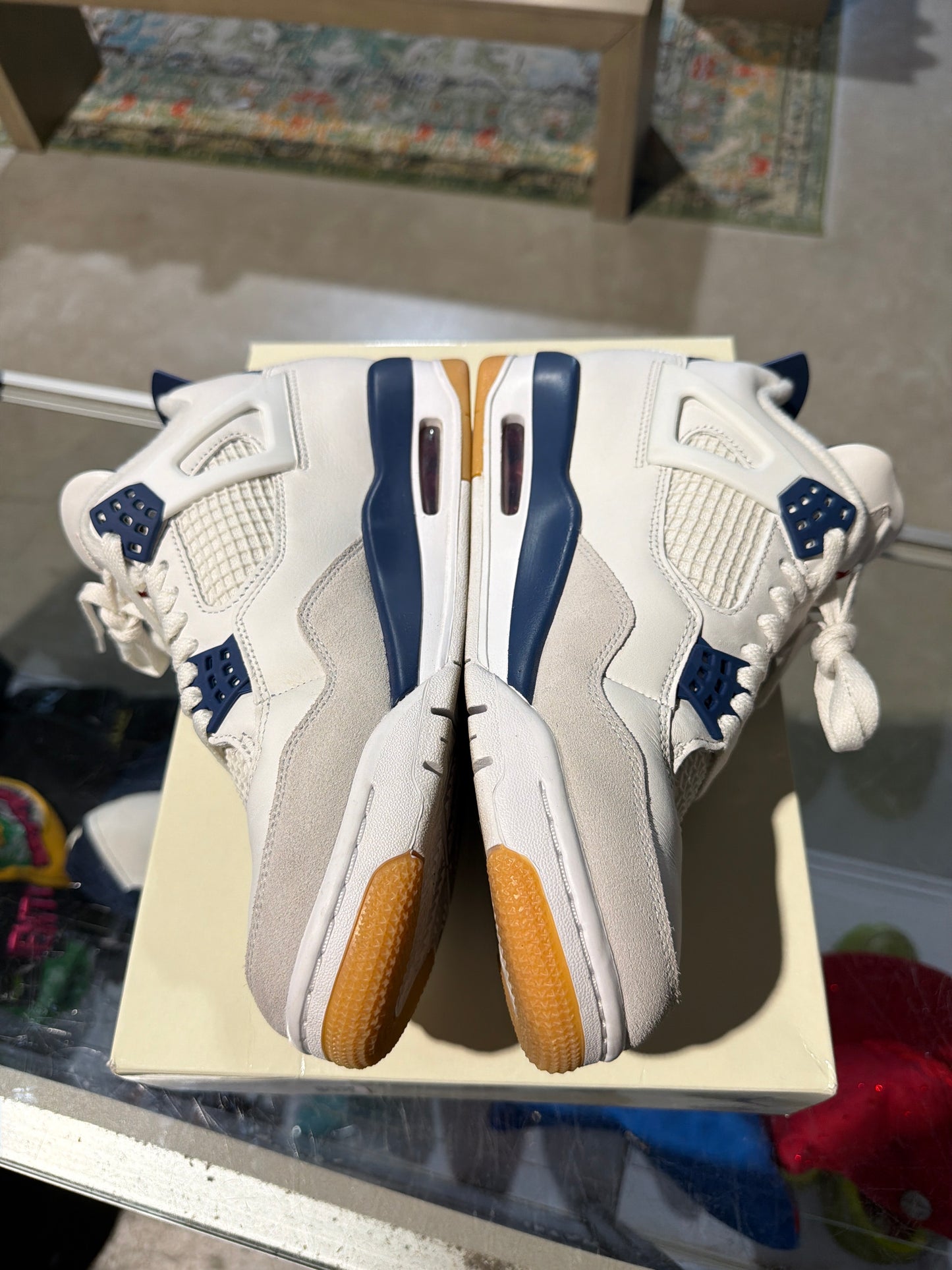Navy sb Jordan 4 used sz 8