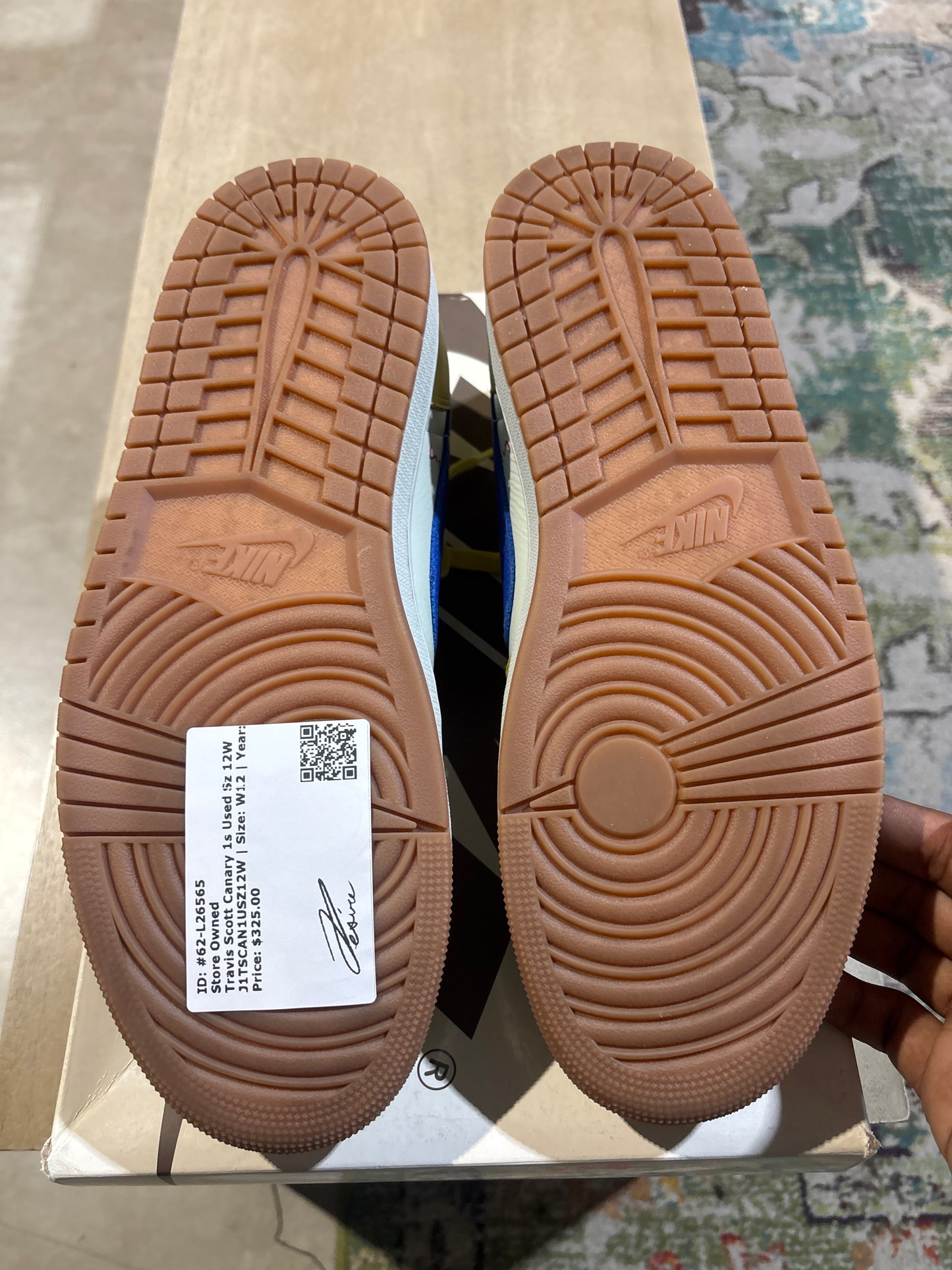 Travis Scott Canary 1s Used Sz 12W