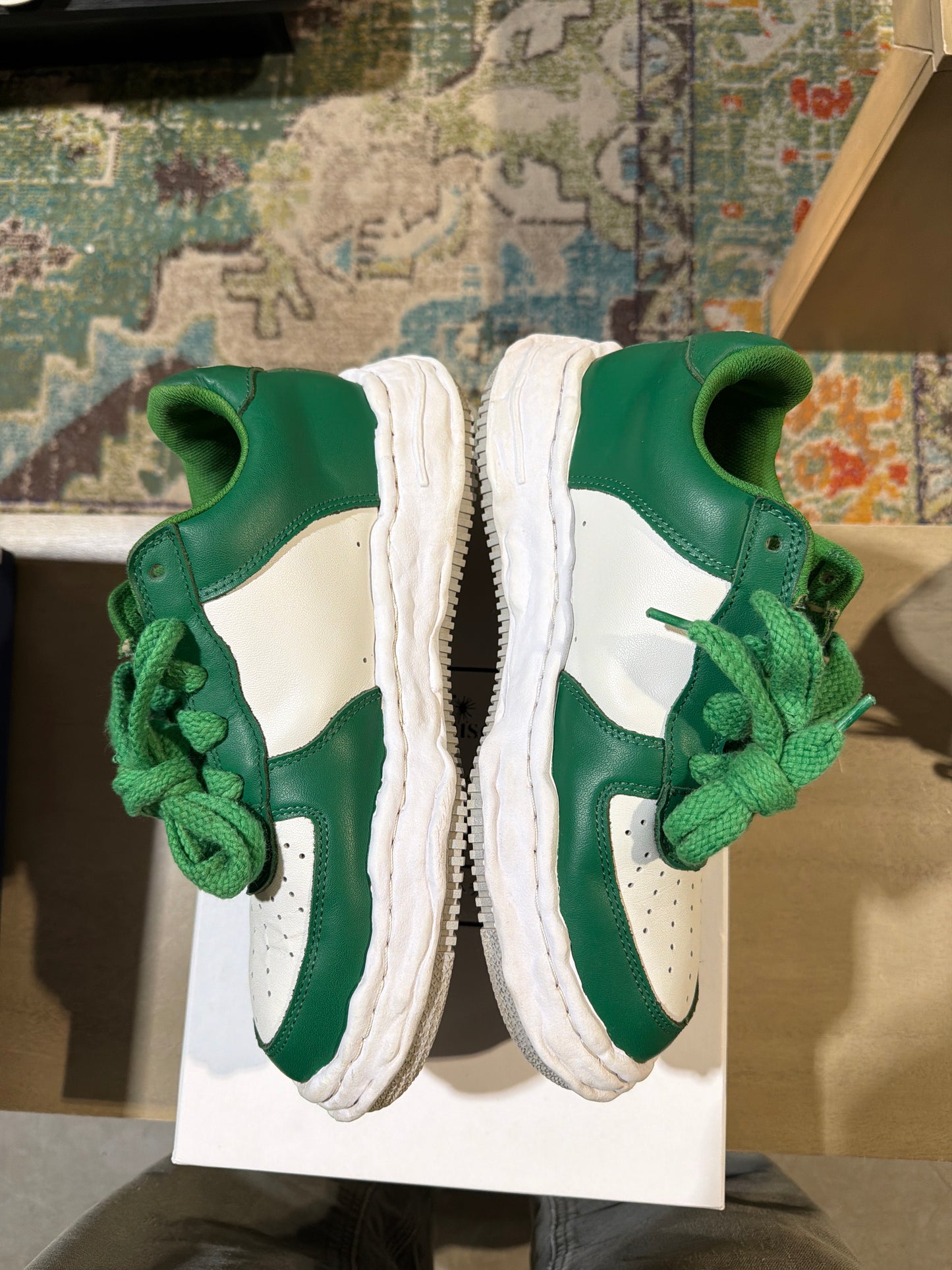 Maison Mihara Wayne Green/White Used Sz 10