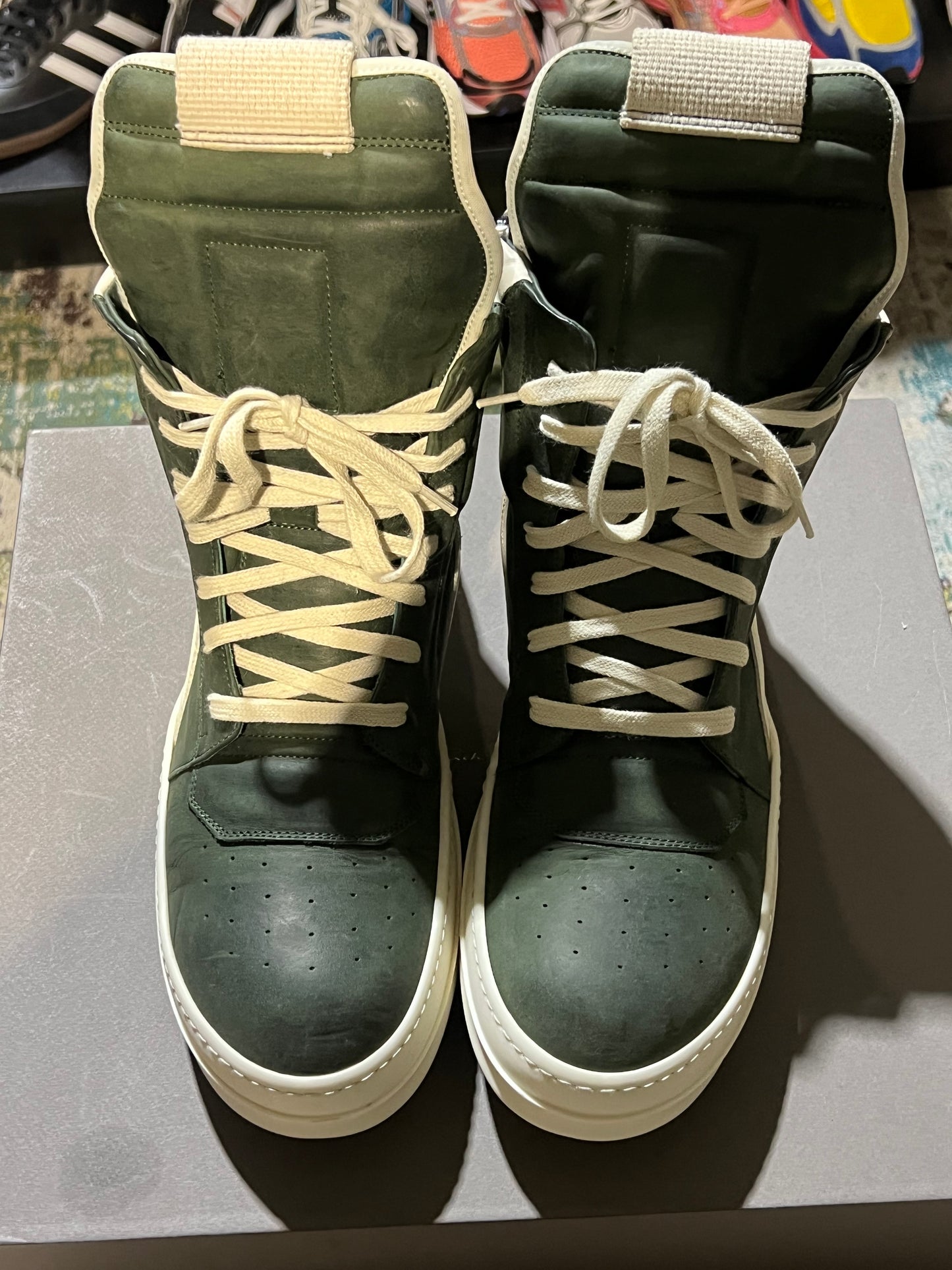 Rick Owens EDFU Geobasket Moss Milk