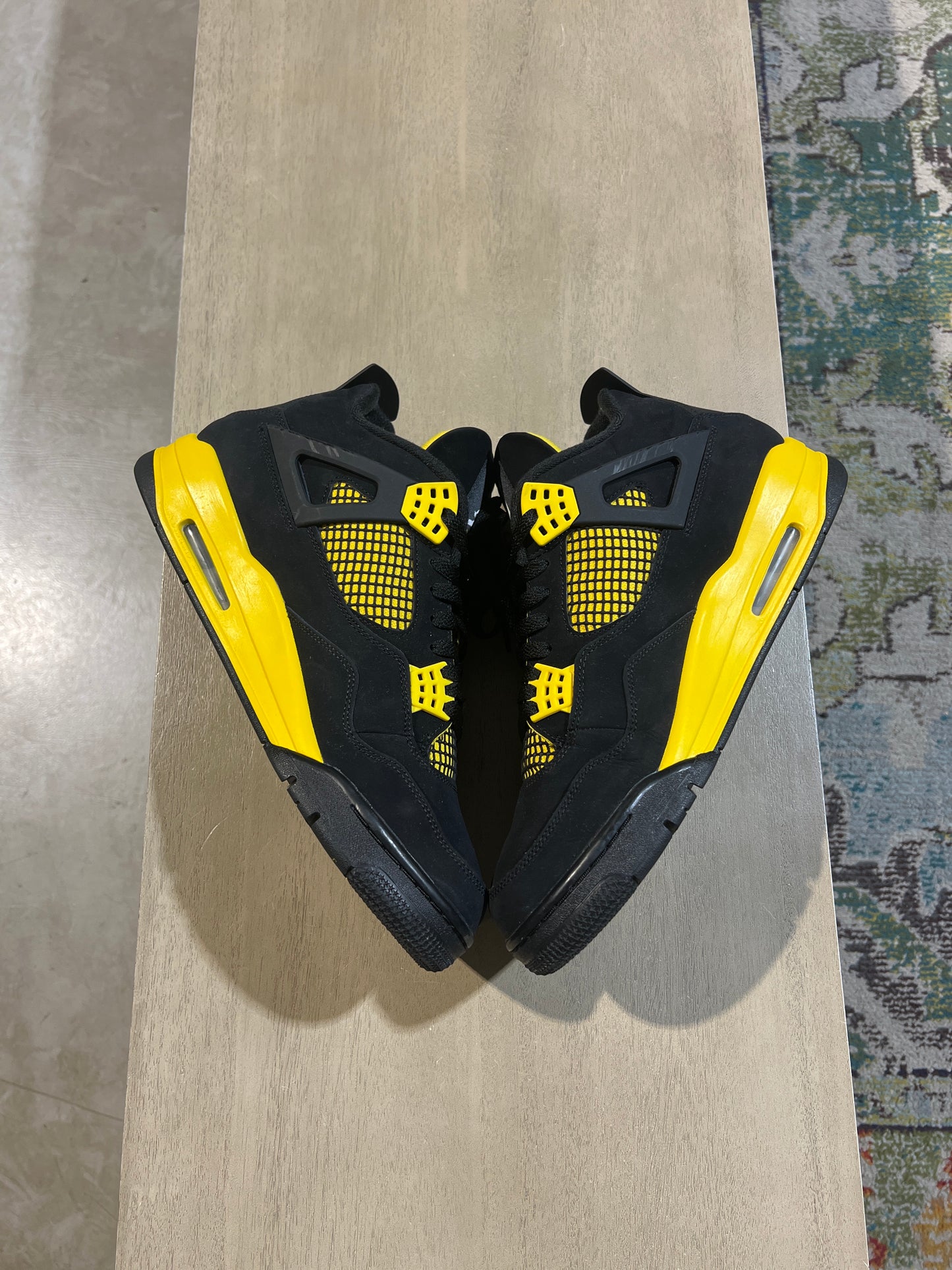 Jordan 4 Yellow Thunder Used Sz 12 NB