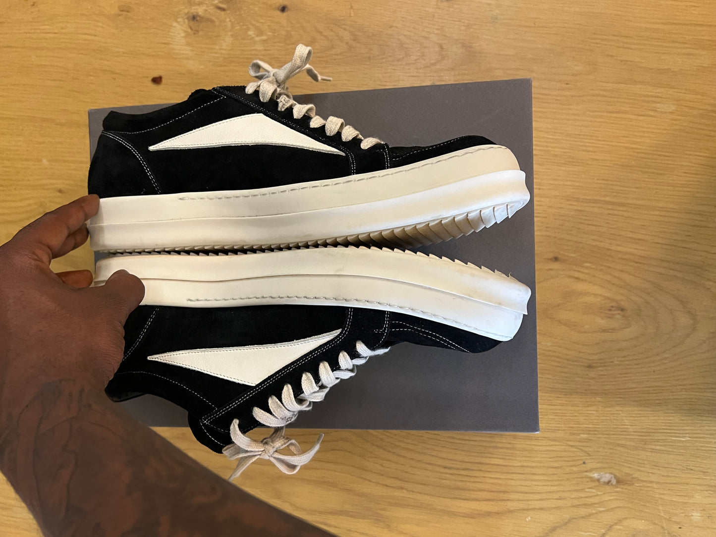 Rick Owens Luxor Vintage Low Milk Black
