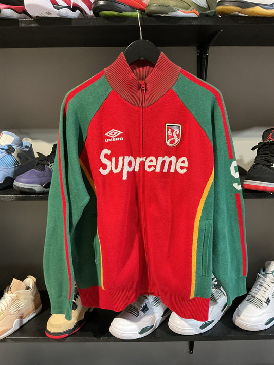 Supreme Umbro Knit Red/Green Zipup