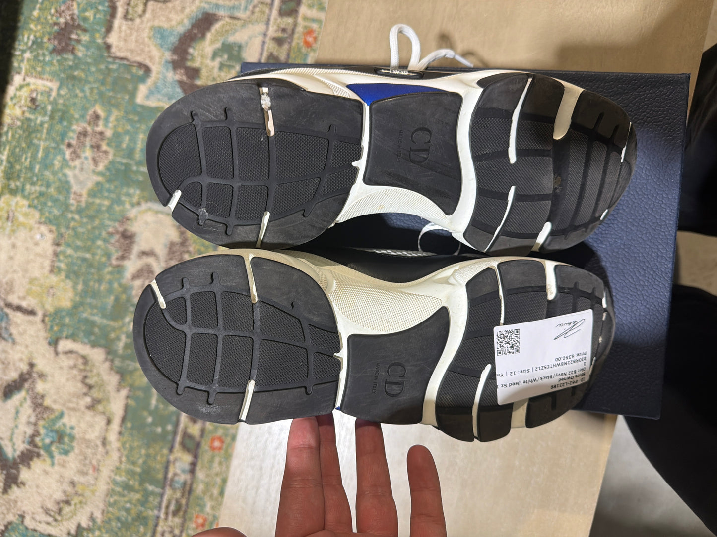 Dior B22 Navy/Black/White Used Sz 12