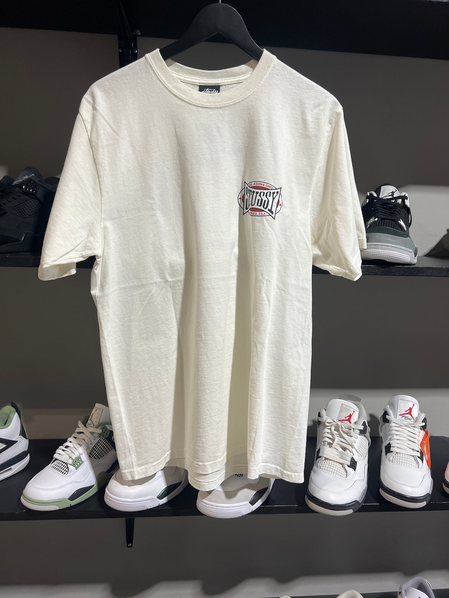 STUSSY CHAMPION OVAL TEE CREAM