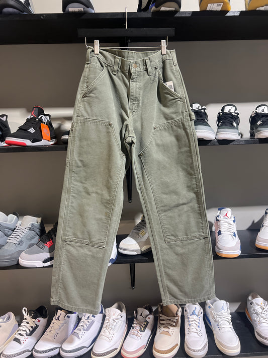 VINTAGE CARHARTT OLIVE DOUBLE KNEES 2