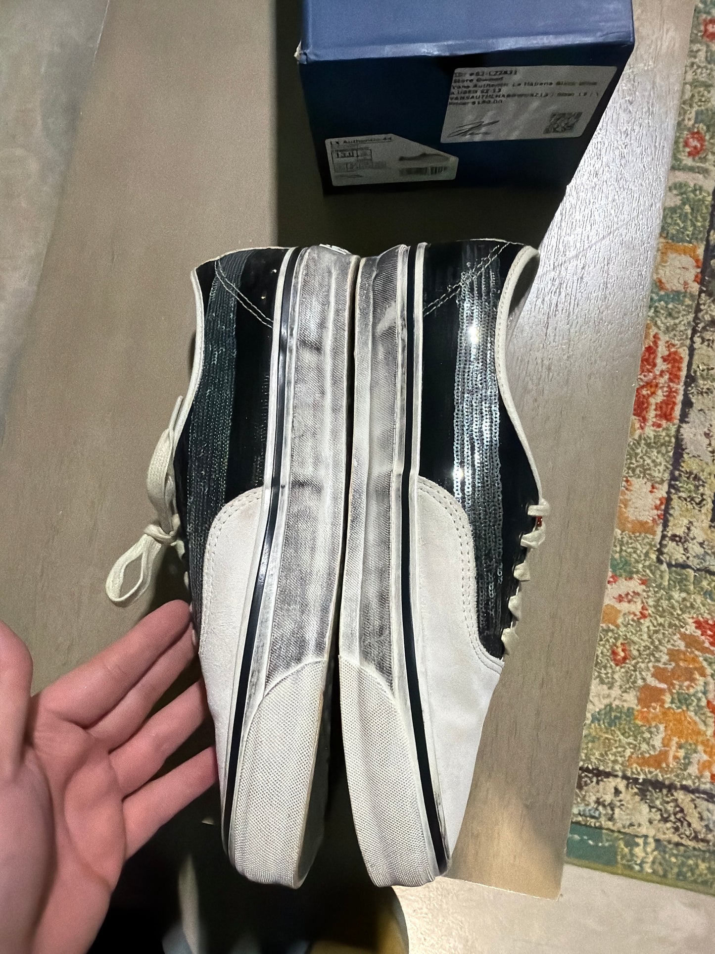 Vans Authentic La Habana Black White USED SZ 13