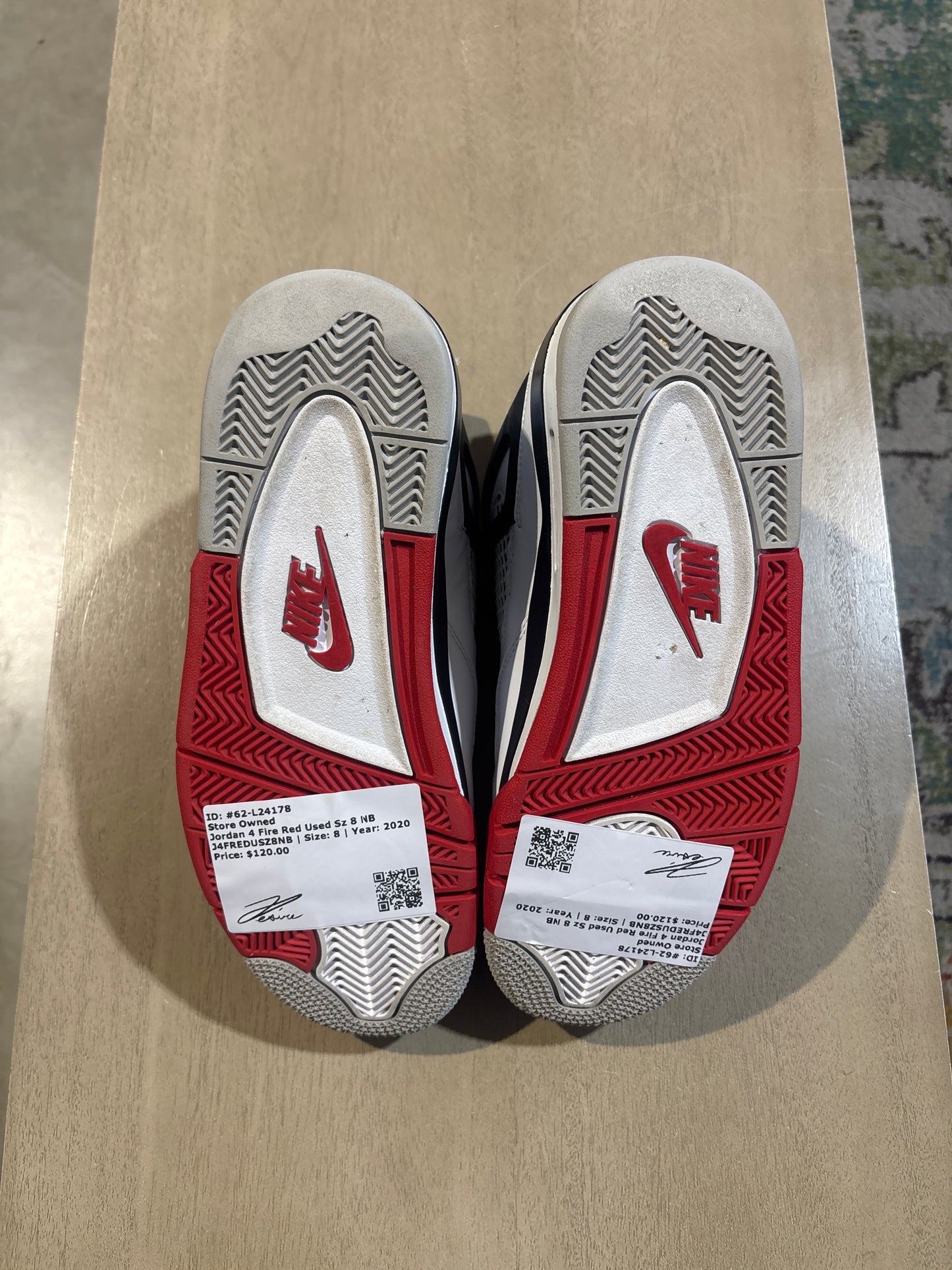 Jordan 4 Fire Red Used Sz 8 NB