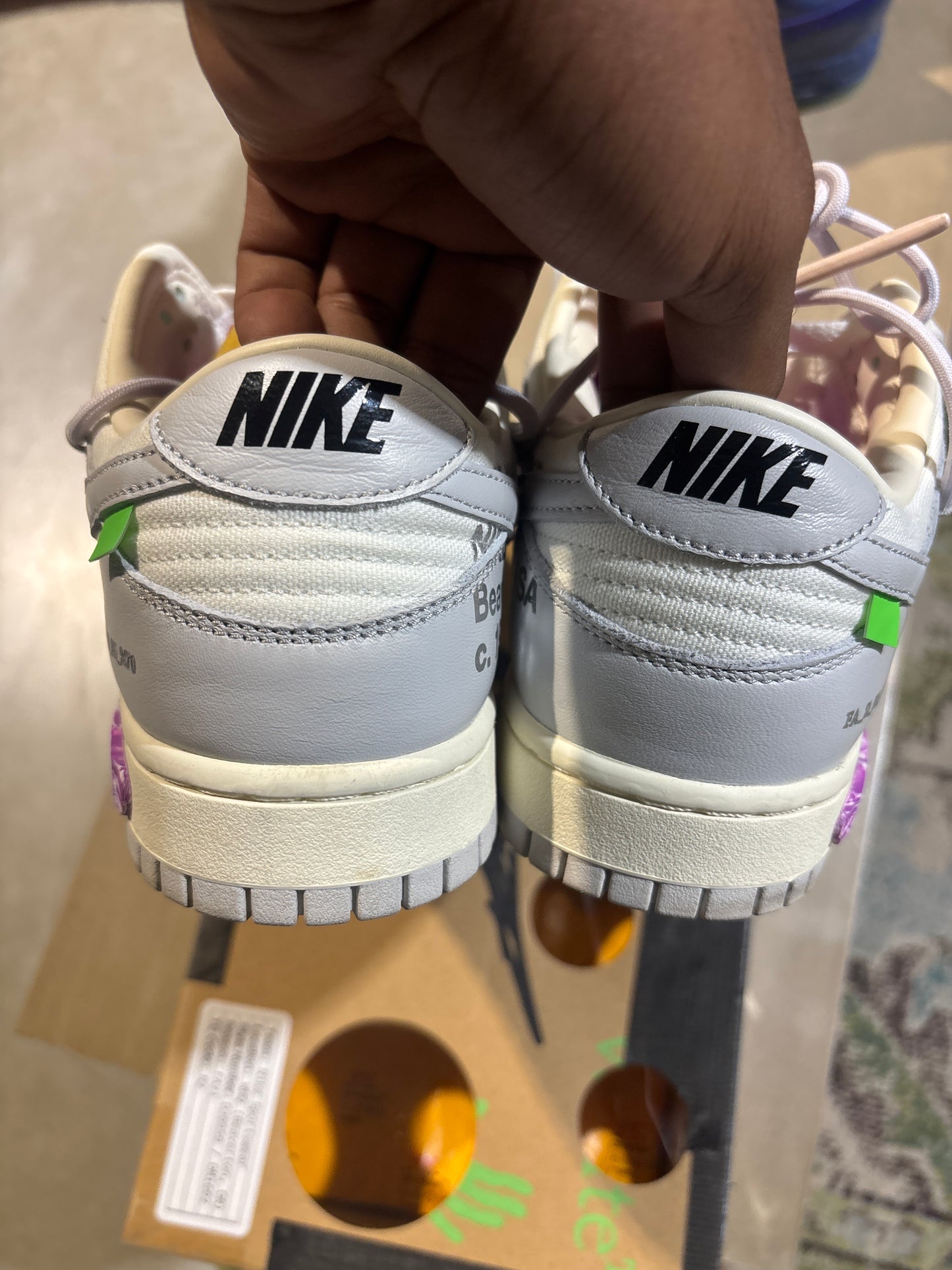 Nike Off-white dunk lot 3 used sz 9