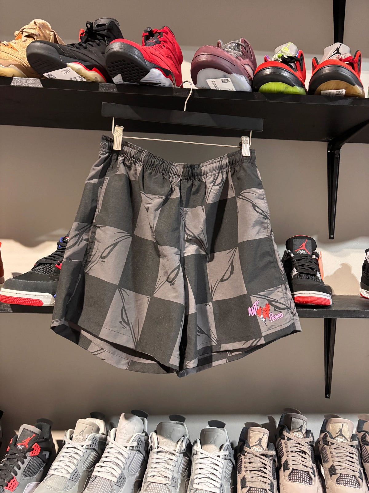 Matty Boy Checkered Atl Grey Black Shorts