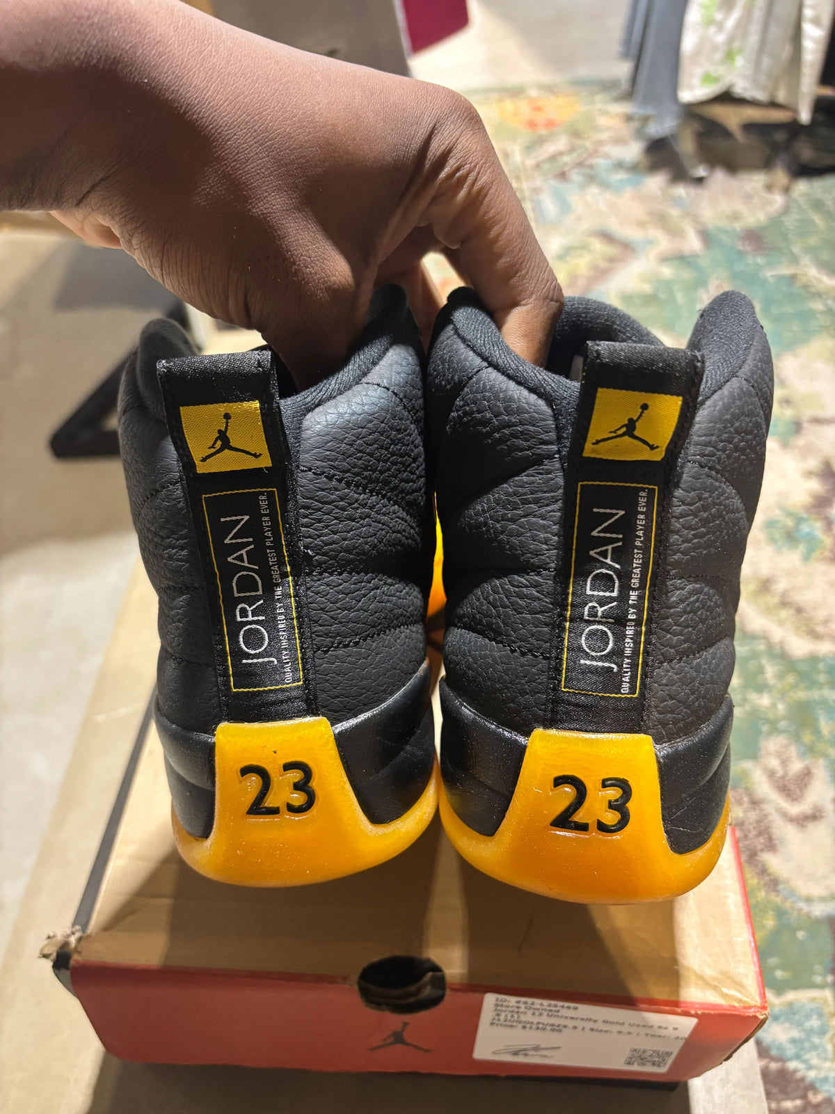 Jordan 12 Retro Black University Gold - Pre-Owned