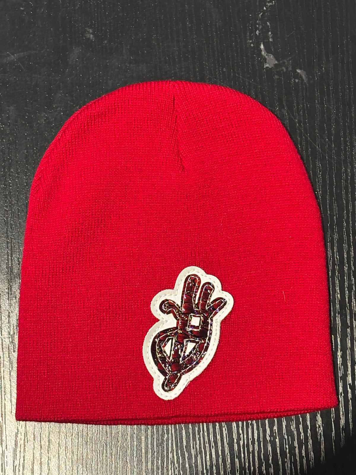 Ykwyk Stamped Beanie Red Croc Regular