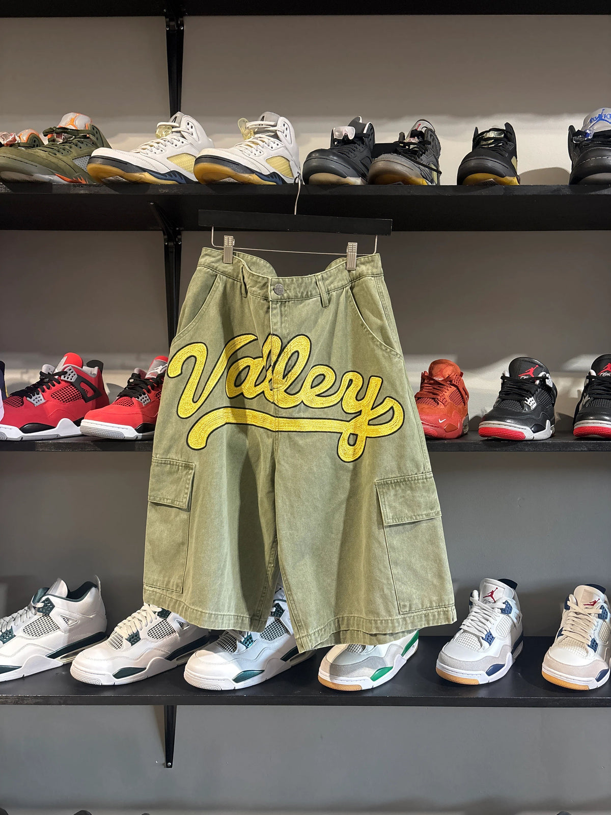 Vale Green/Yellow Cargo Shorts