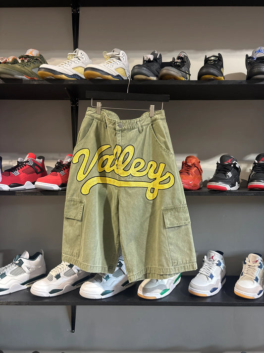 Vale Green/Yellow Cargo Shorts