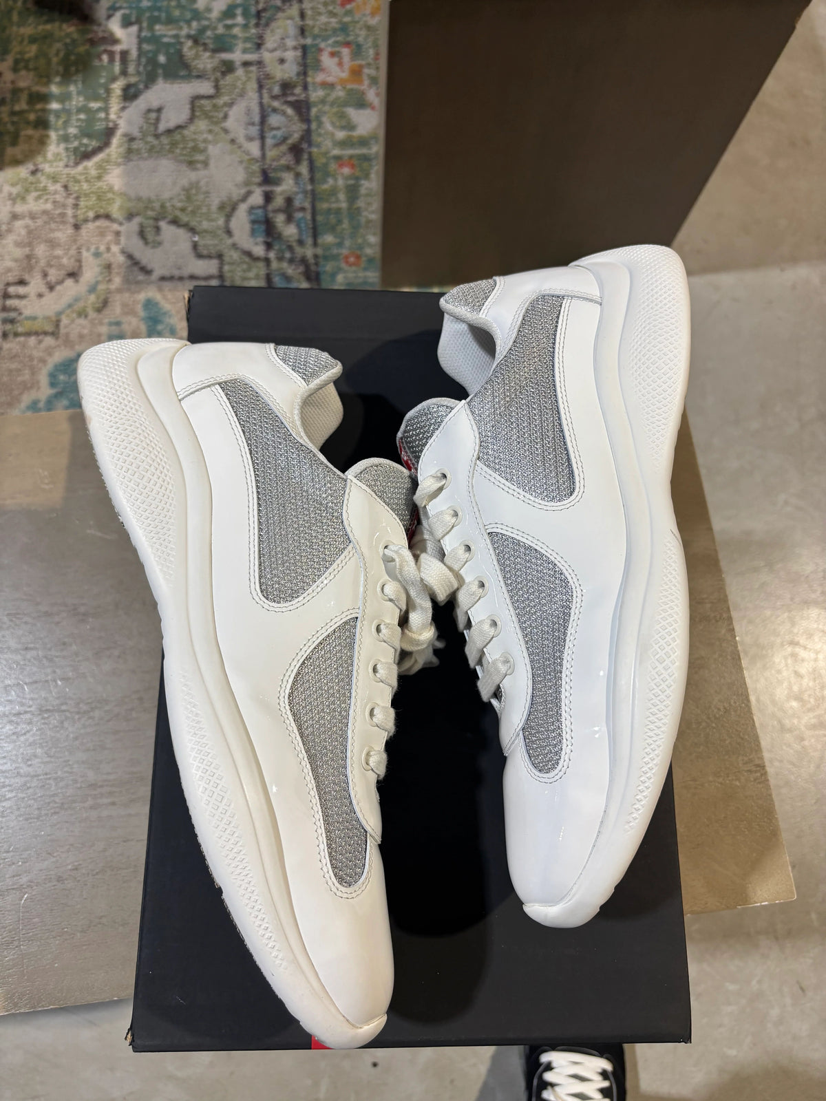 Prada Cup White/Silver Used Sz 10 - Pre-Owned
