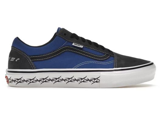 vans skate old skool supreme tribal barbed wire royal