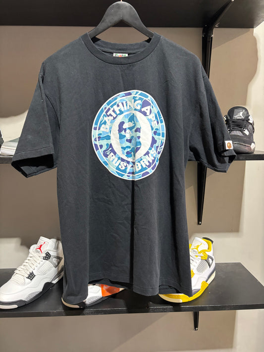 Bape Busy Works Blue Camo/Black Tee