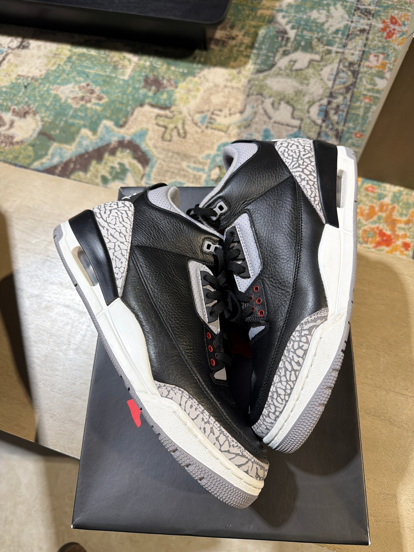 Jordan 3 Black Cement Used Sz 11