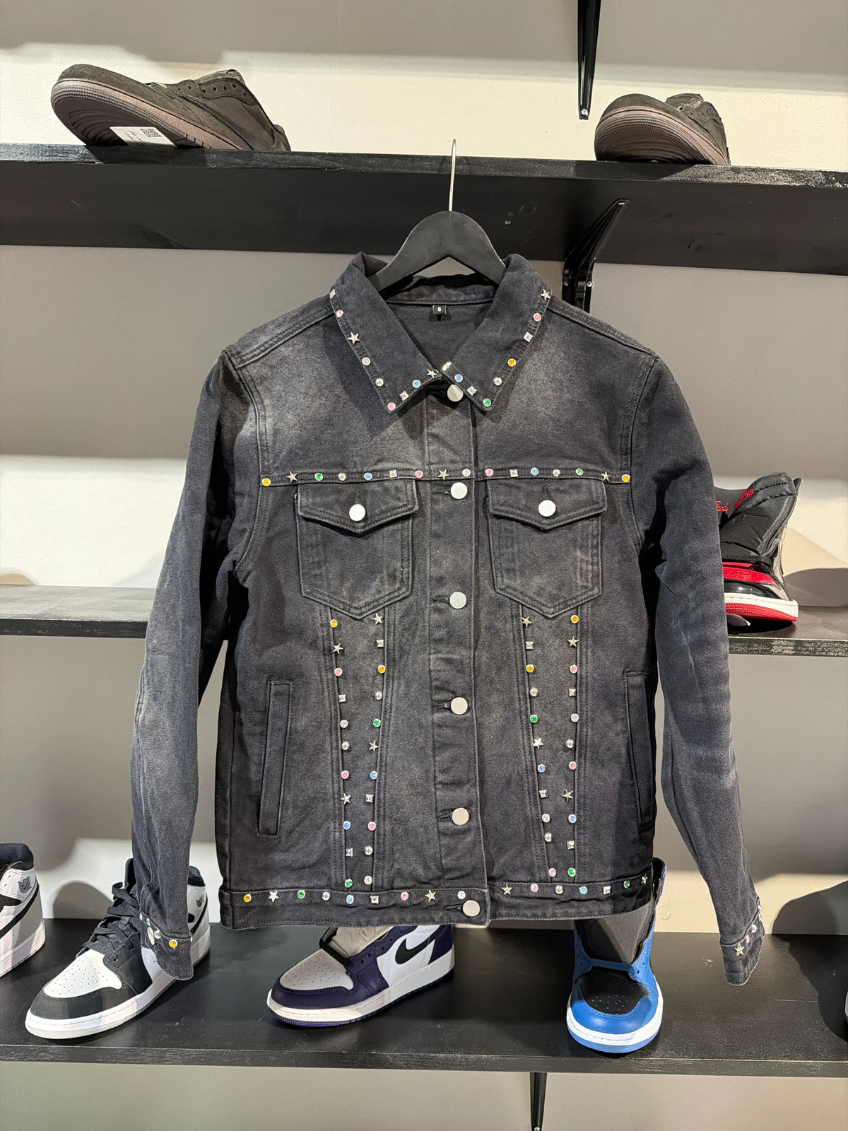 4Am X Vincent Trucker Jacket Black