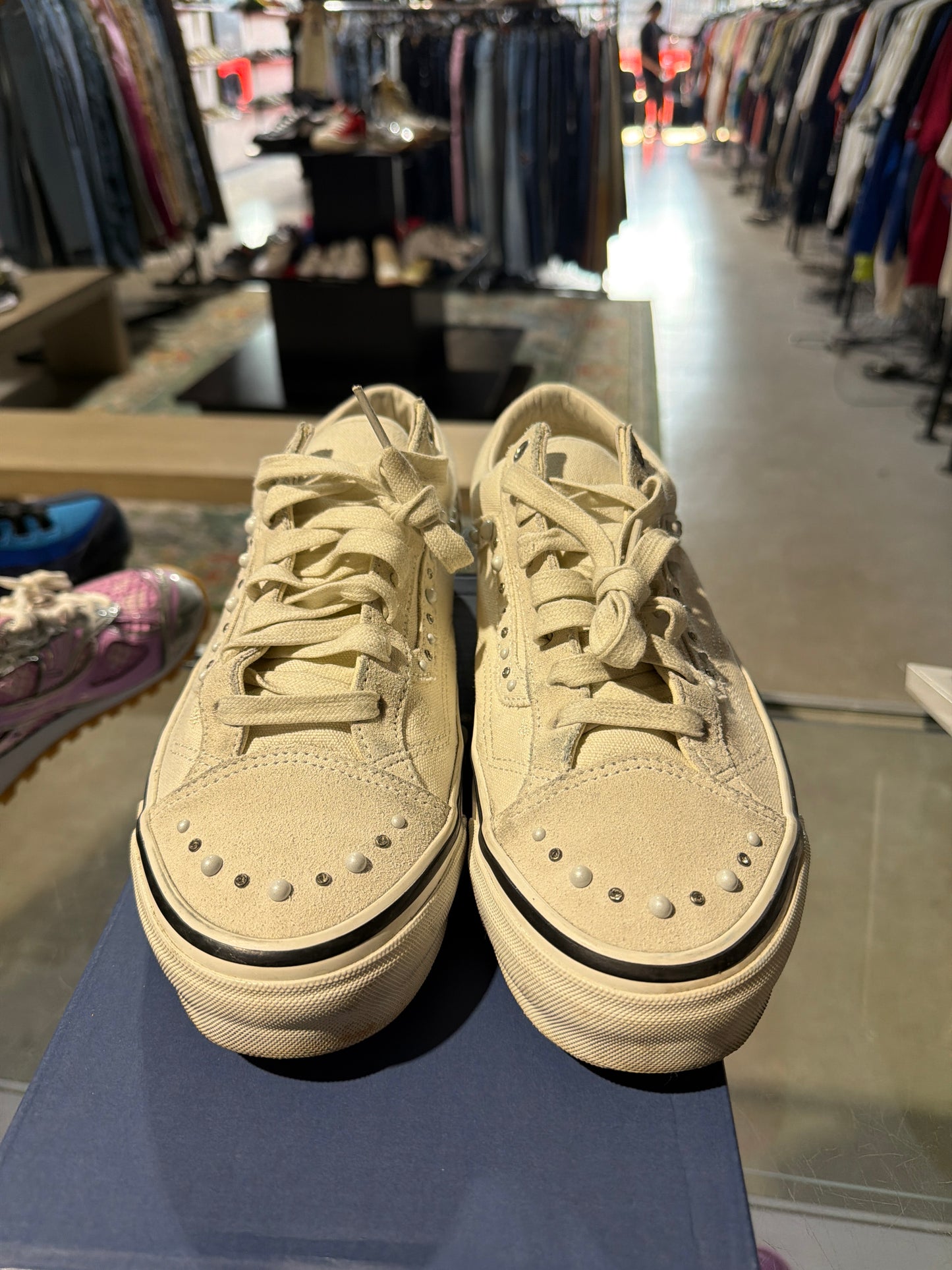 Vans Pearlized White Used Sz 12