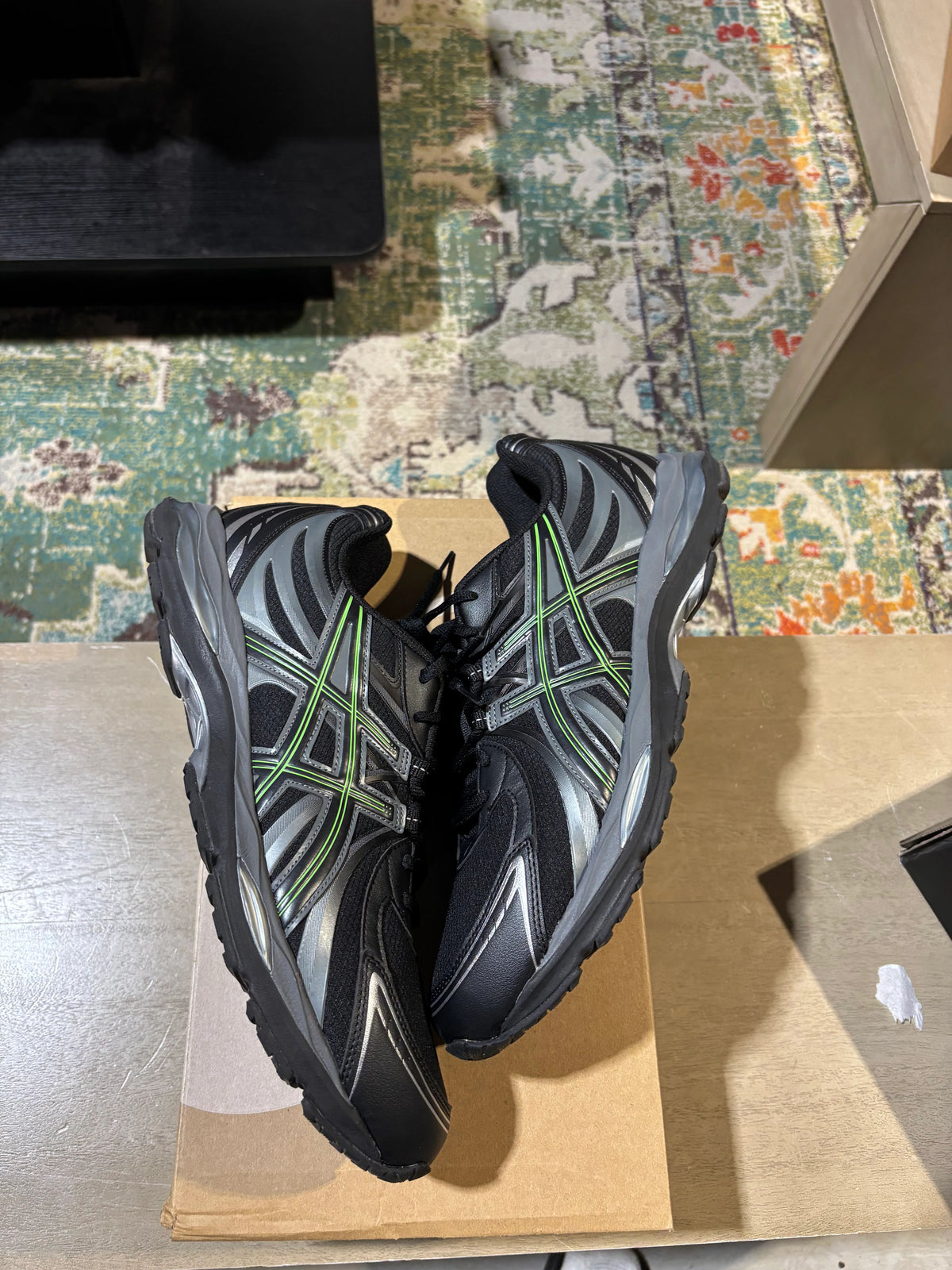 ASICS Gel-Sekiran Black Silver Green - Pre-Owned