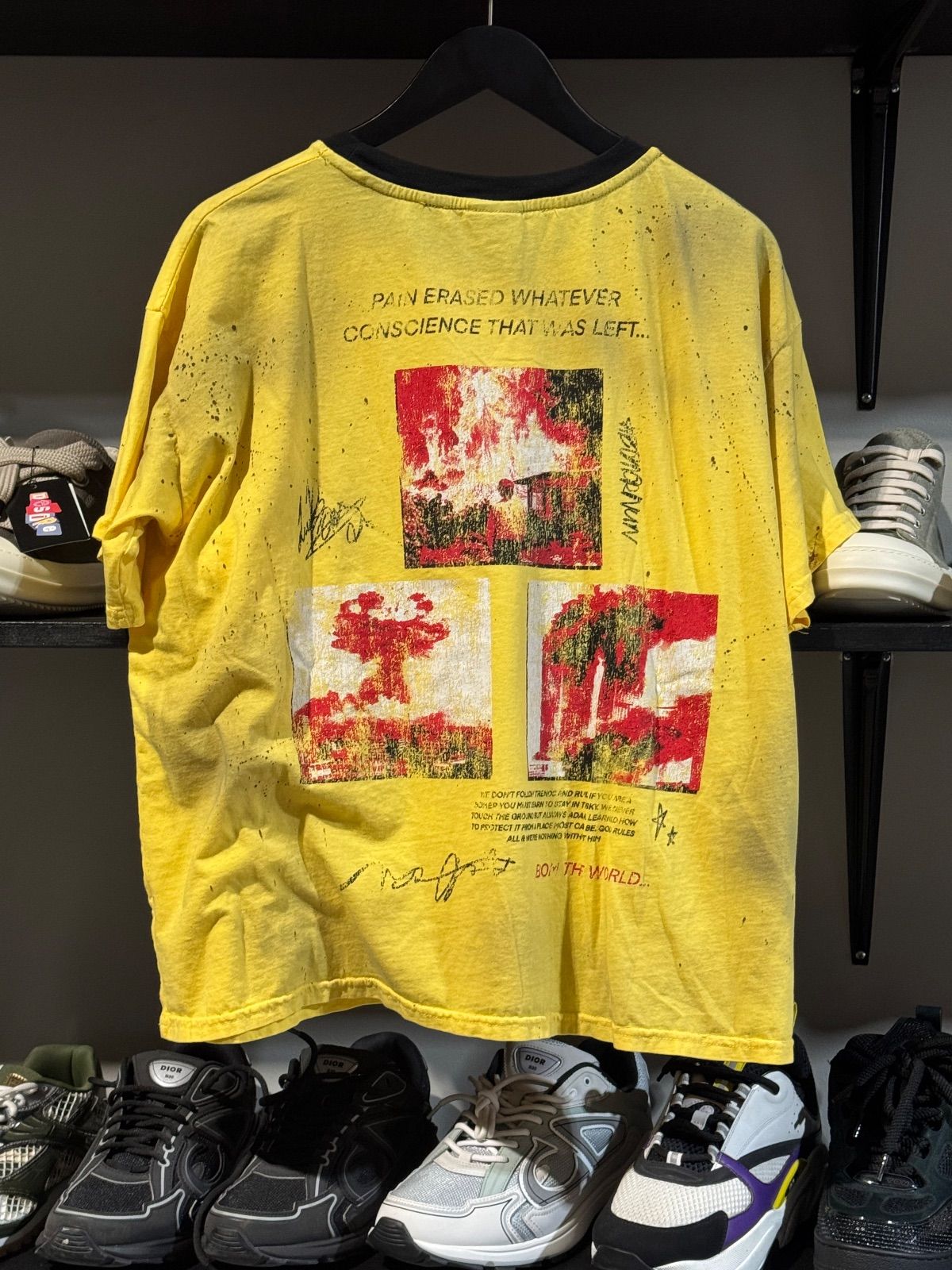 Abominable Powered By Luv Yellow Ringer Tee